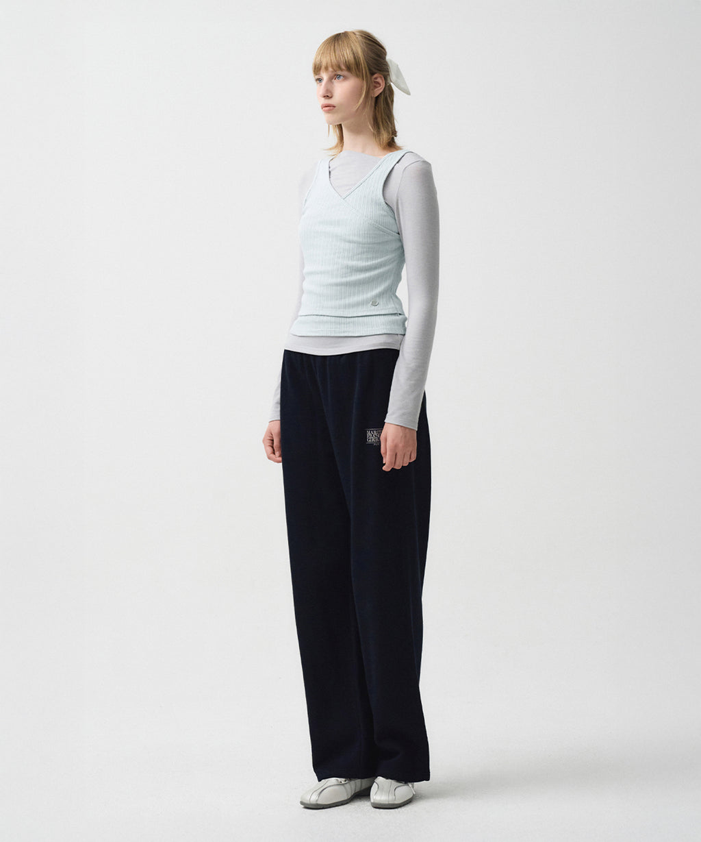 Marithe & Francois Girbaud - Layered Simple Logo Pendant Sleeveless (Blue) product image 4 | TRAB K-Fashion Australia
