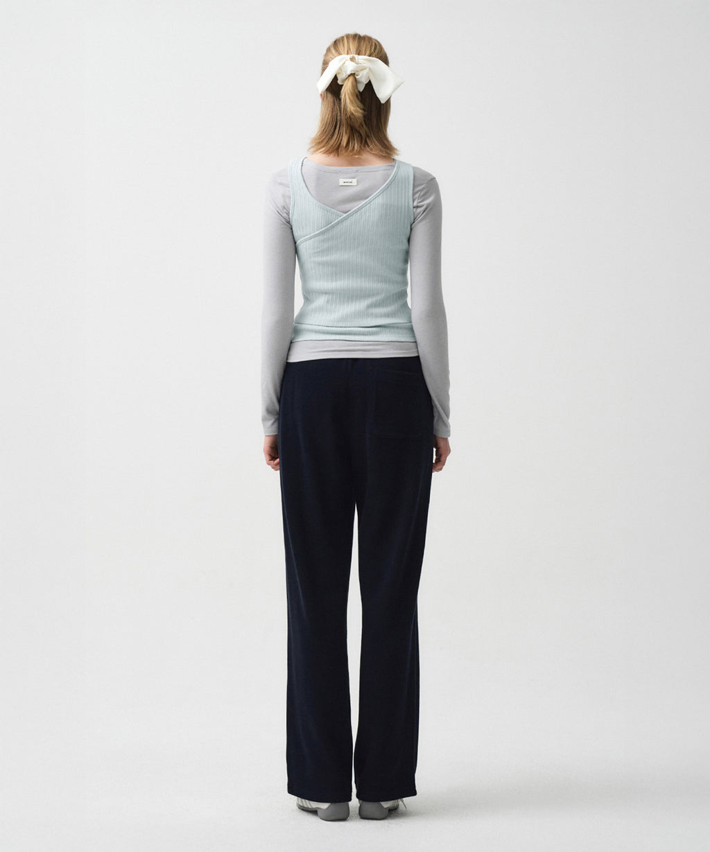 Marithe & Francois Girbaud - Layered Simple Logo Pendant Sleeveless (Blue) product image 5 | TRAB K-Fashion Australia