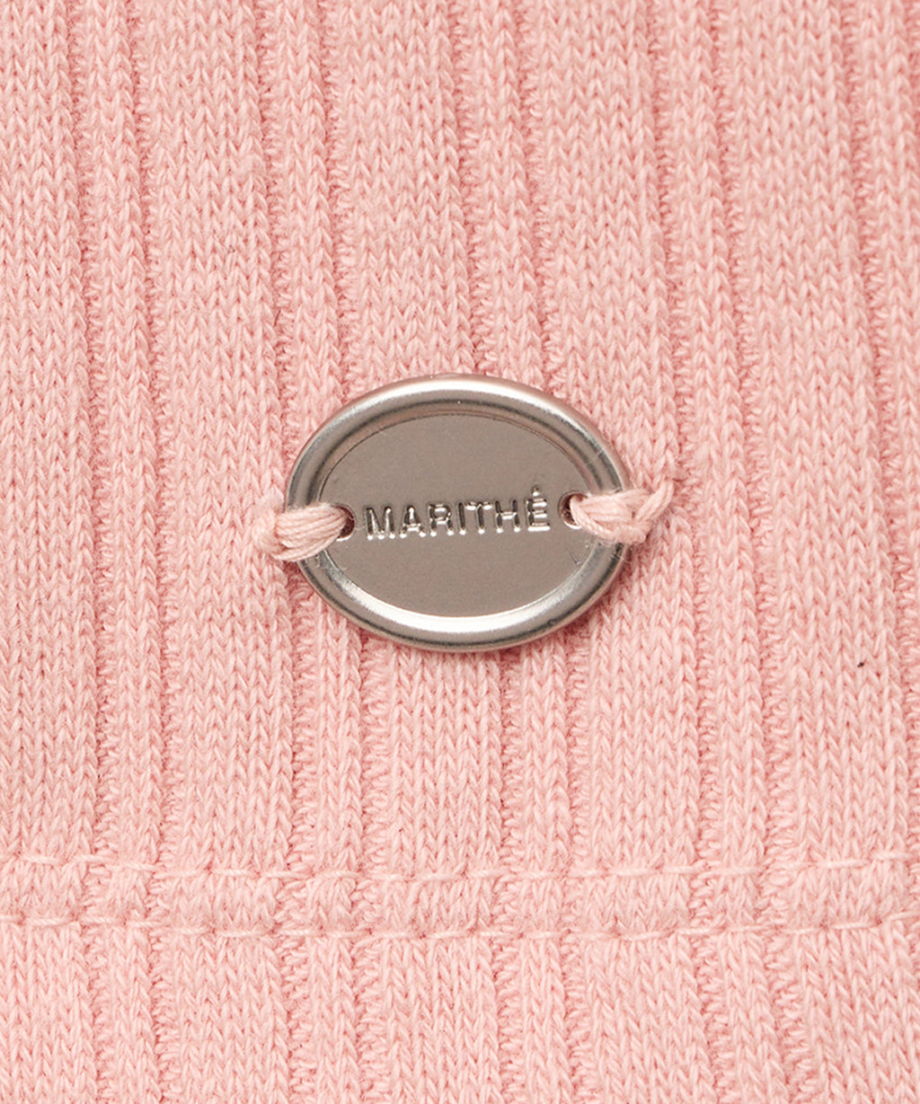 Marithe & Francois Girbaud - Layered Simple Logo Pendant Sleeveless (Pink) product image 10 | TRAB K-Fashion Australia