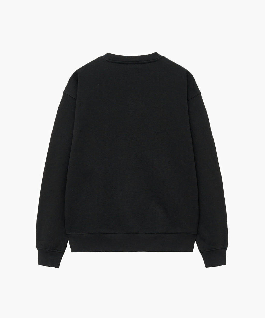 Marithe & Francois Girbaud - Lettering Embroidery Oversized Sweatshirt (Black) product image 2 | TRAB K-Fashion Australia