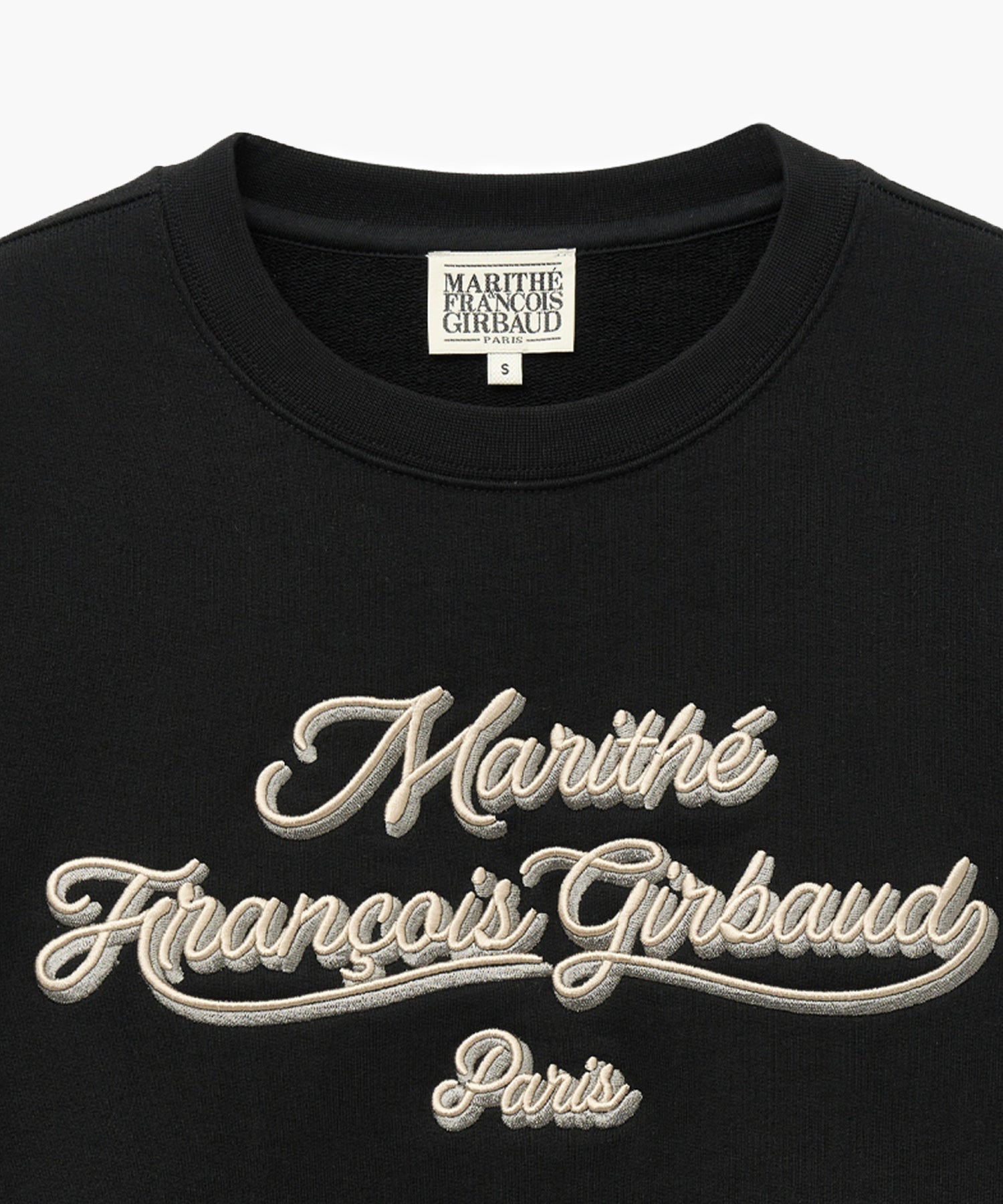 Marithe & Francois Girbaud - Lettering Embroidery Oversized Sweatshirt (Black) product image 3 | TRAB K-Fashion Australia