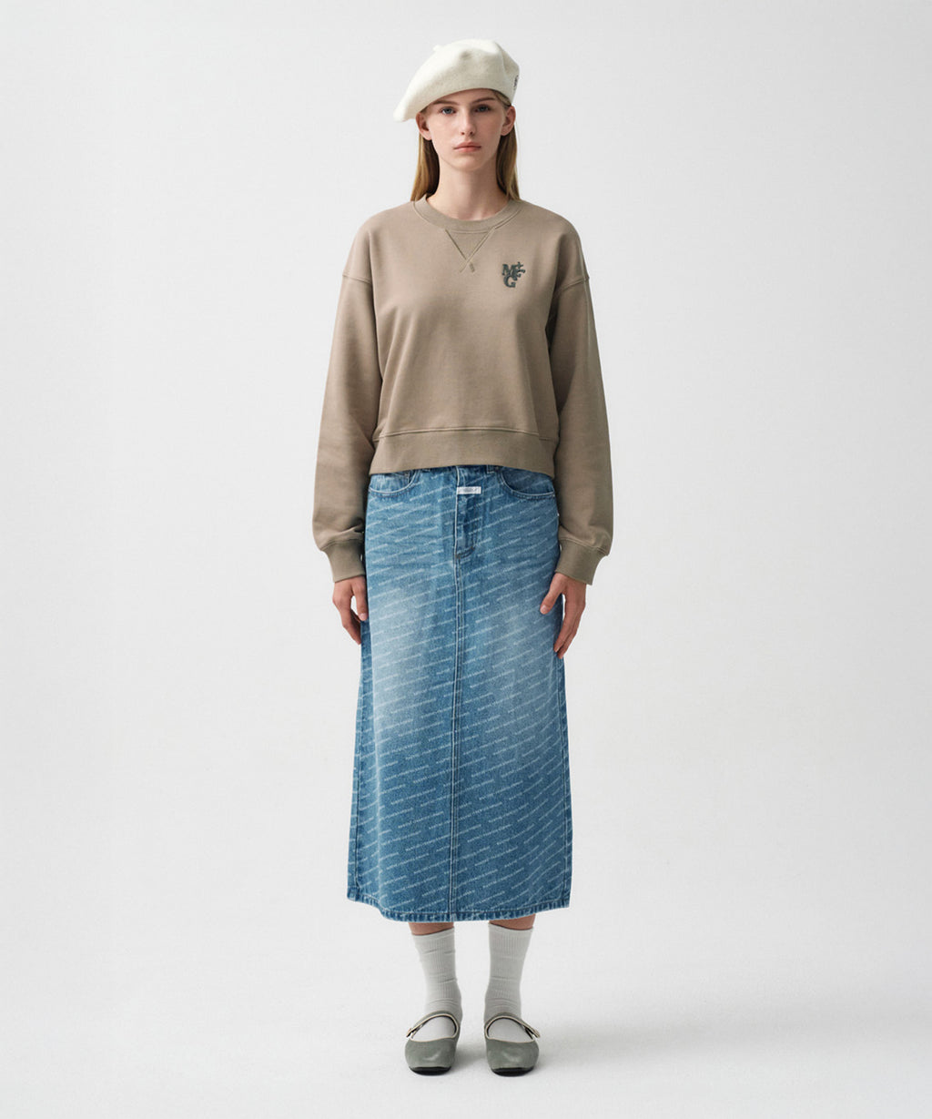 Marithe & Francois Girbaud - M+fg Crop Sweatshirt (Beige) product image 3 | TRAB K-Fashion Australia