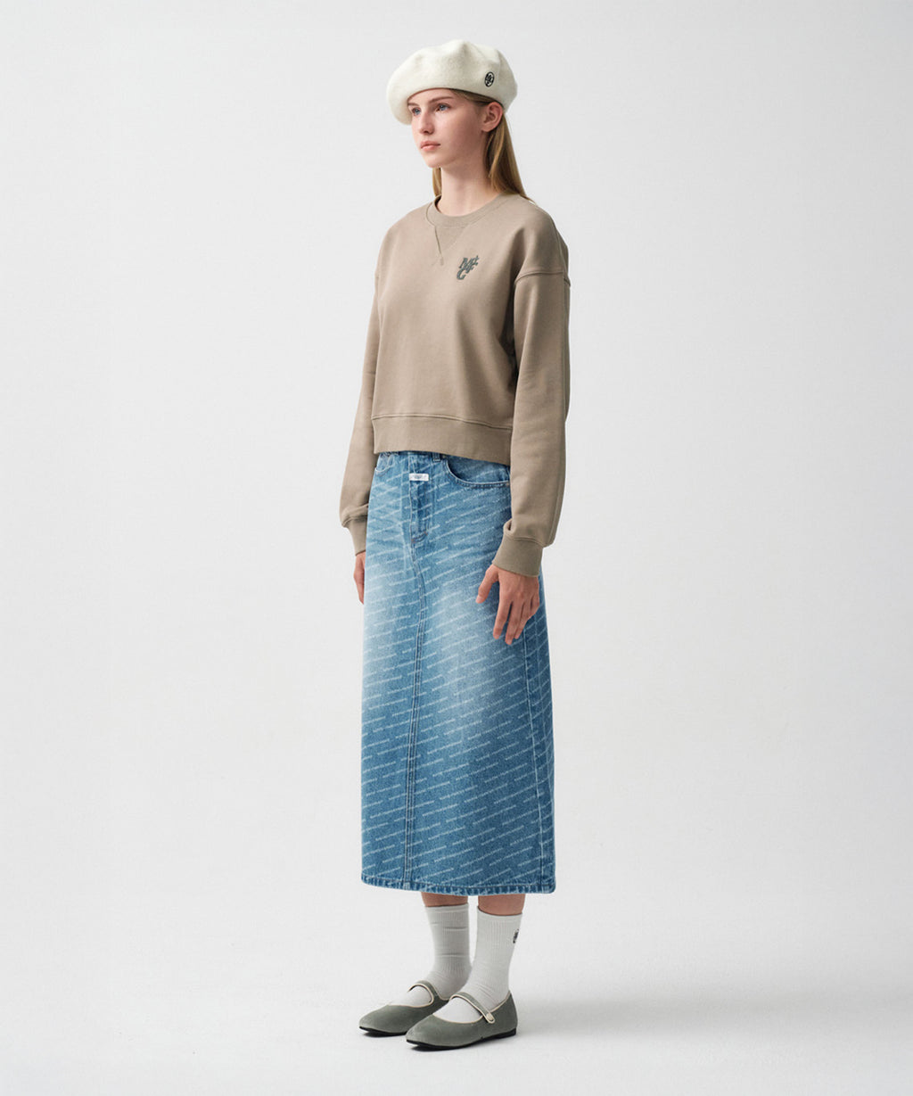 Marithe & Francois Girbaud - M+fg Crop Sweatshirt (Beige) product image 4 | TRAB K-Fashion Australia