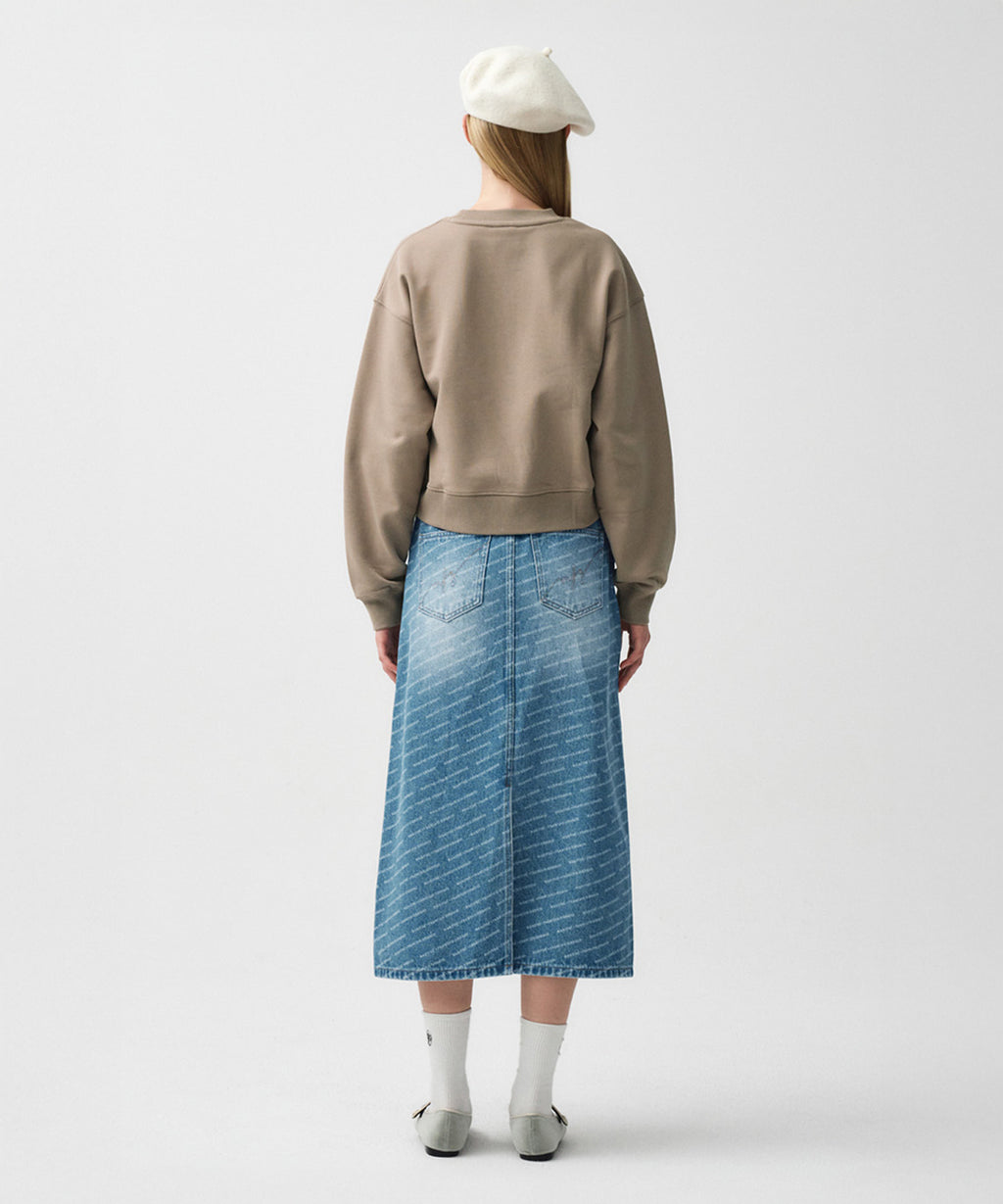 Marithe & Francois Girbaud - M+fg Crop Sweatshirt (Beige) product image 5 | TRAB K-Fashion Australia