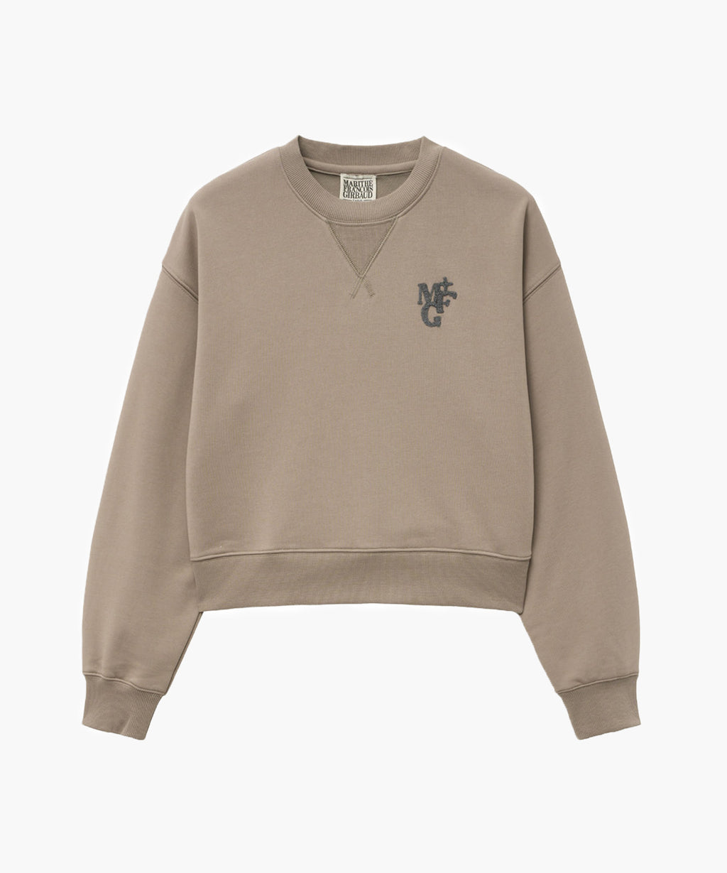 Marithe & Francois Girbaud - M+fg Crop Sweatshirt (Beige) product image 6 | TRAB K-Fashion Australia