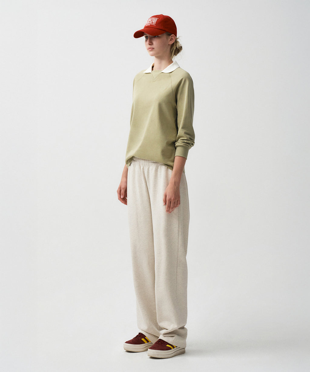 Marithe & Francois Girbaud - Collared Raglan Sweatshirt (Olive Khaki) product image 3 | TRAB K-Fashion Australia
