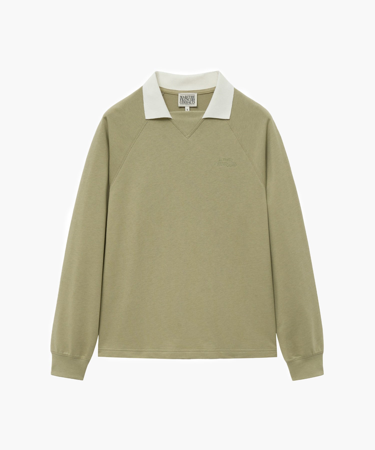 Marithe & Francois Girbaud - Collared Raglan Sweatshirt (Olive Khaki) product image 5 | TRAB K-Fashion Australia