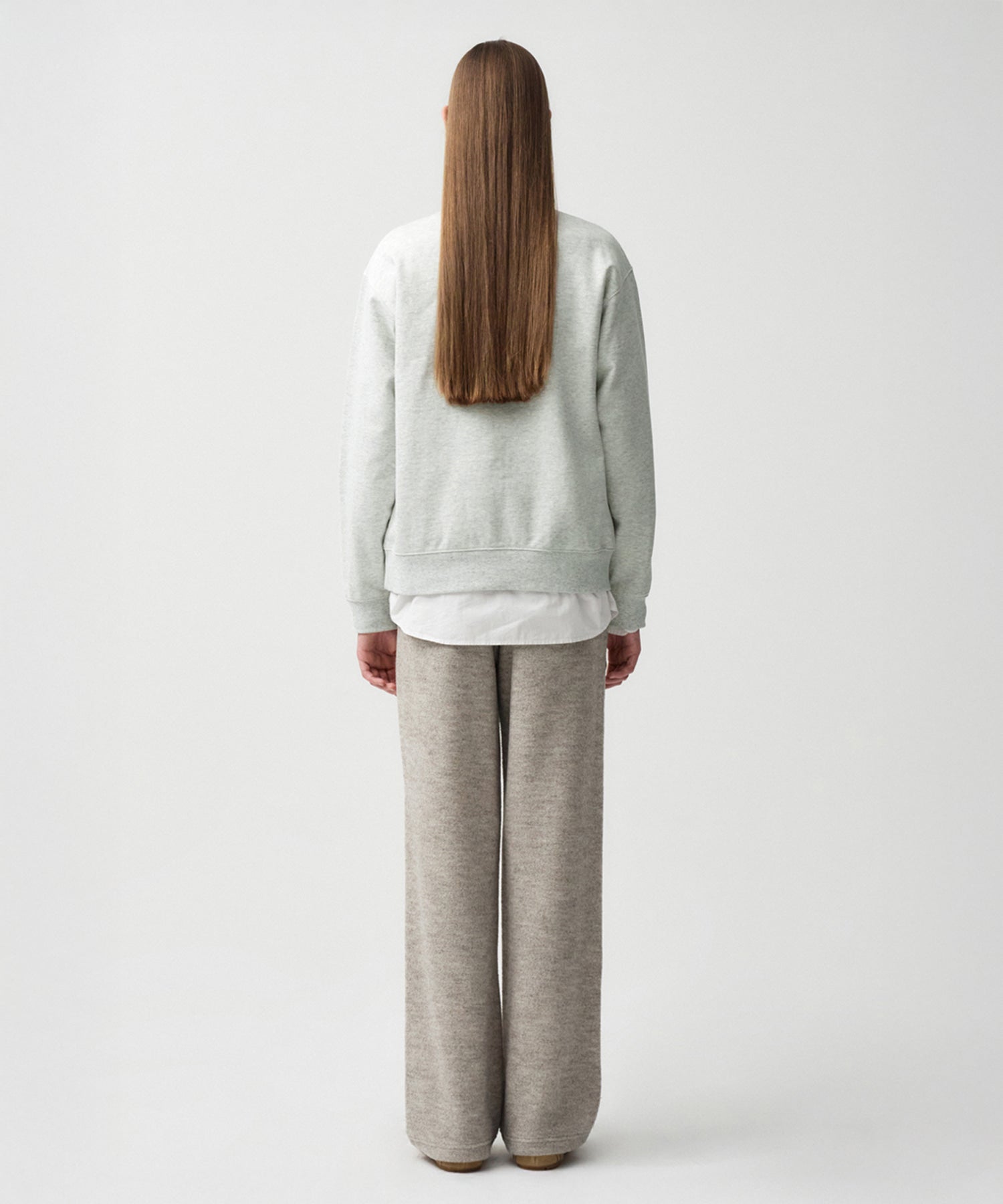 Marithe & Francois Girbaud - Boucle Doodle Bear Sweatshirt (Light Heather Gray) product image 5 | TRAB K-Fashion Australia