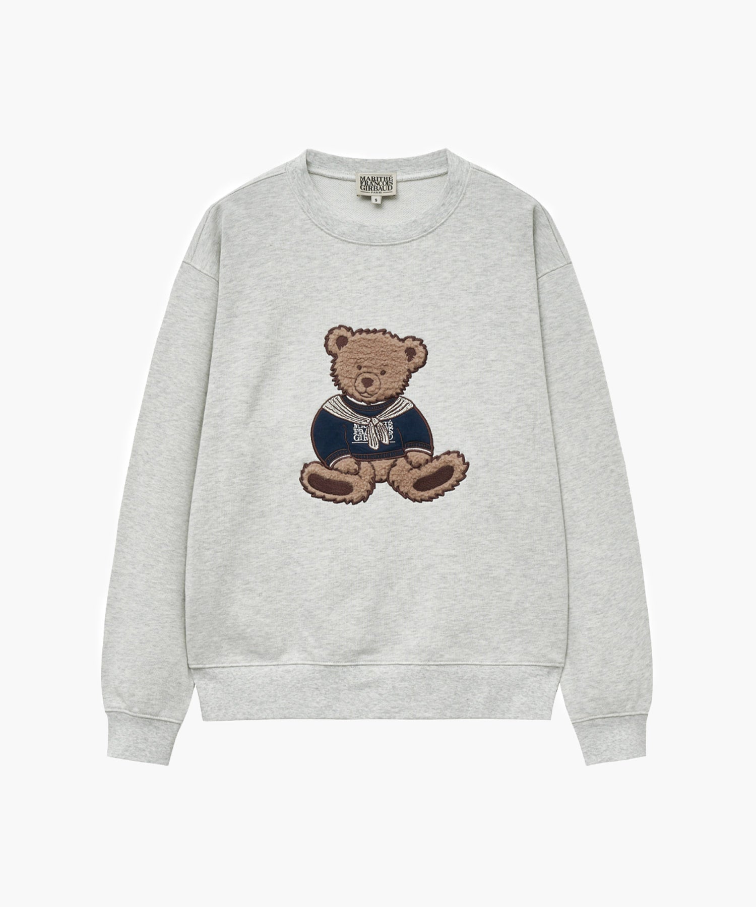 Marithe & Francois Girbaud - Boucle Doodle Bear Sweatshirt (Light Heather Gray) product image 6 | TRAB K-Fashion Australia