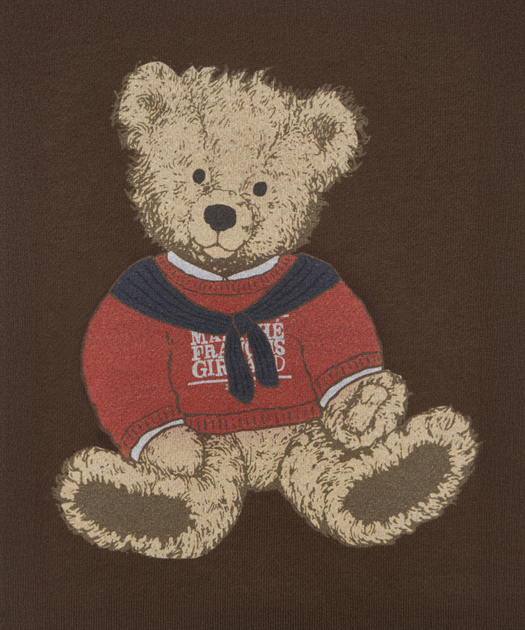Marithe & Francois Girbaud - Doodle Bear Crop Sweatshirt (Dark Brown) product image 9 | TRAB K-Fashion Australia