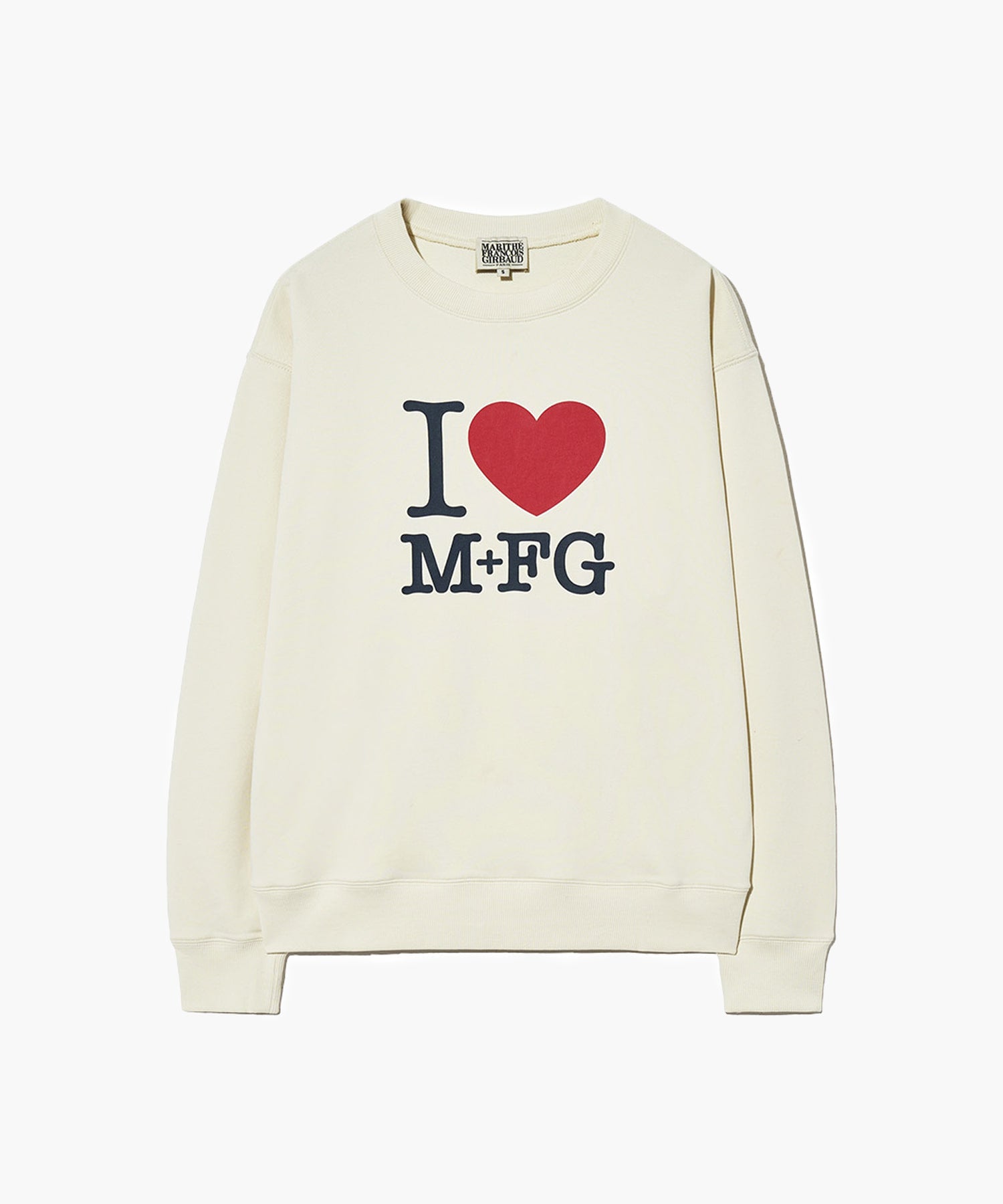 Marithe & Francois Girbaud - I Love Mfg Sweatshirt (Cream) product image 1 | TRAB K-Fashion Australia
