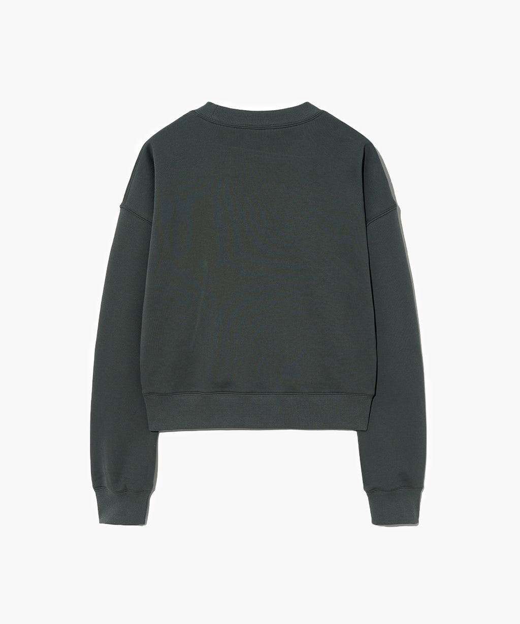 Marithe & Francois Girbaud - I Love Mfg Crop Sweatshirt (Charcoal) product image 2 | TRAB K-Fashion Australia