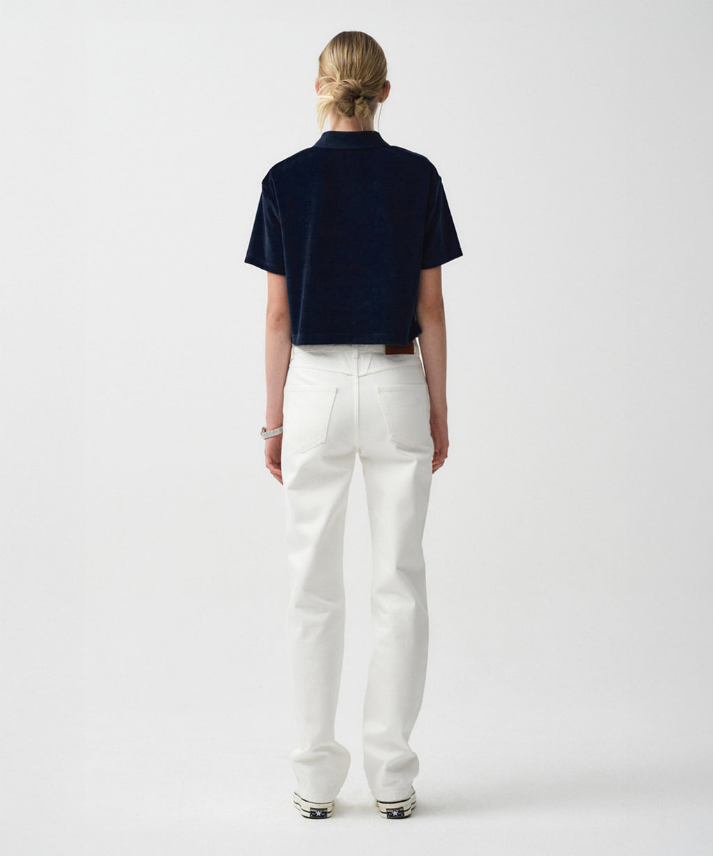 Marithe & Francois Girbaud - Velour Jersey Crop Tee (Navy) product image 5 | TRAB K-Fashion Australia