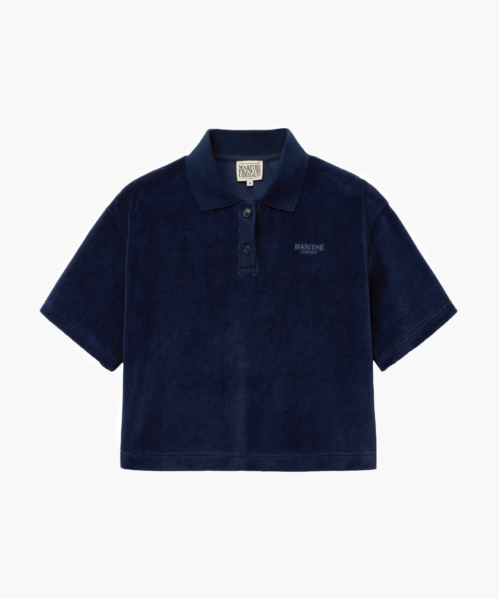 Marithe & Francois Girbaud - Velour Jersey Crop Tee (Navy) product image 6 | TRAB K-Fashion Australia