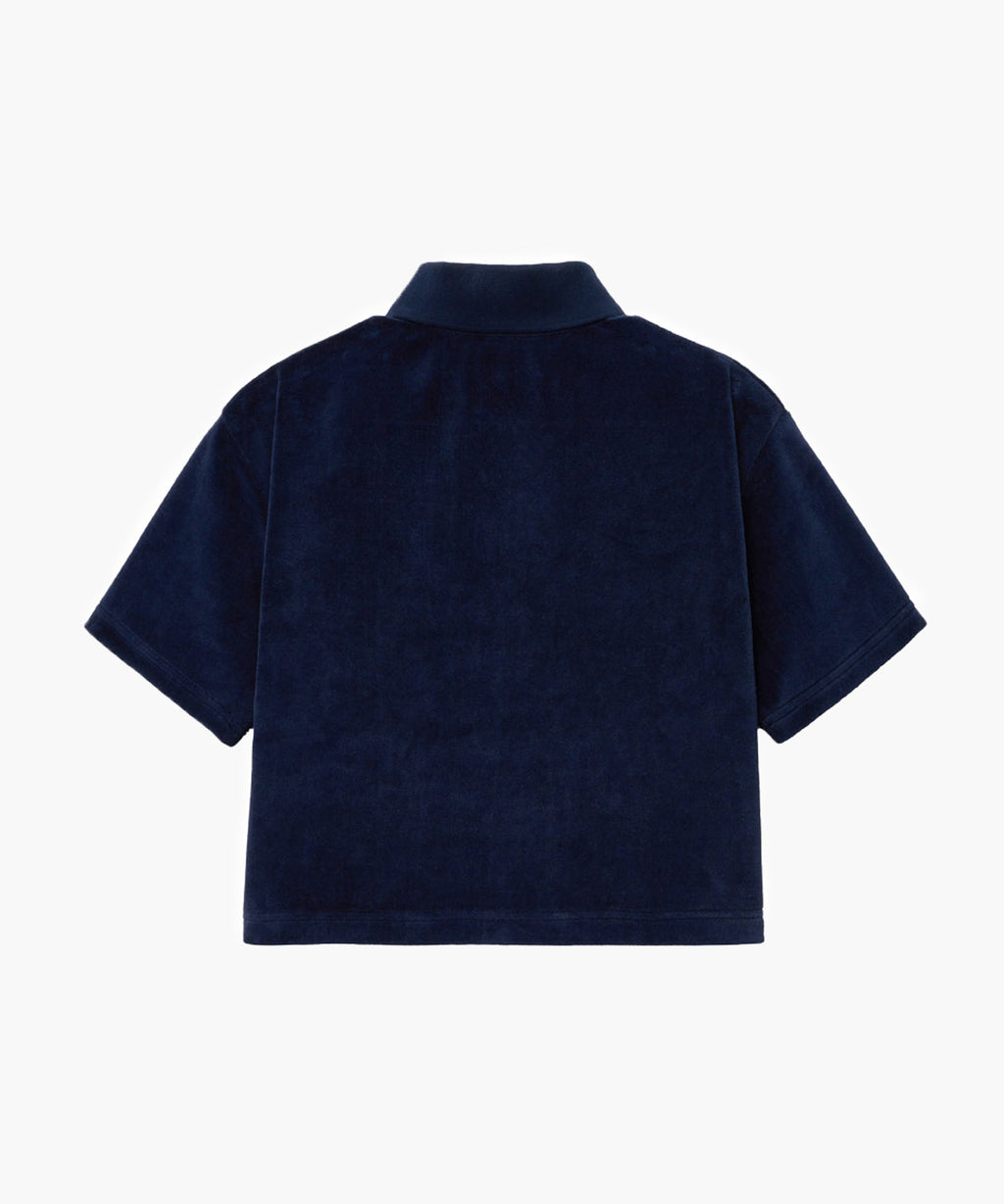 Marithe & Francois Girbaud - Velour Jersey Crop Tee (Navy) product image 7 | TRAB K-Fashion Australia