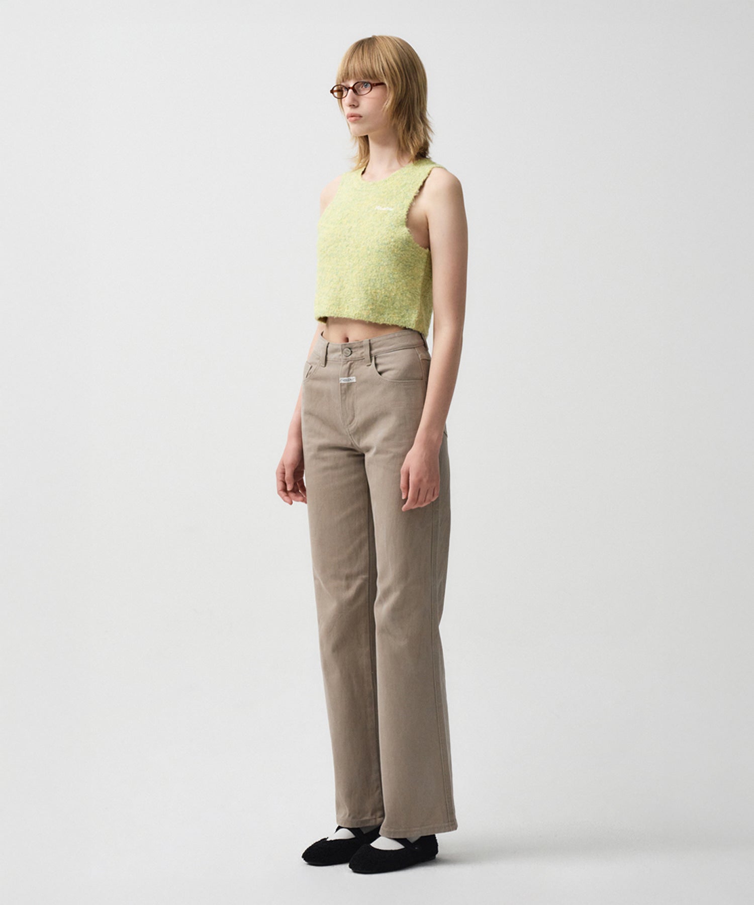 Marithe & Francois Girbaud - Layered Knit Vest (Melange Green) product image 5 | TRAB K-Fashion Australia