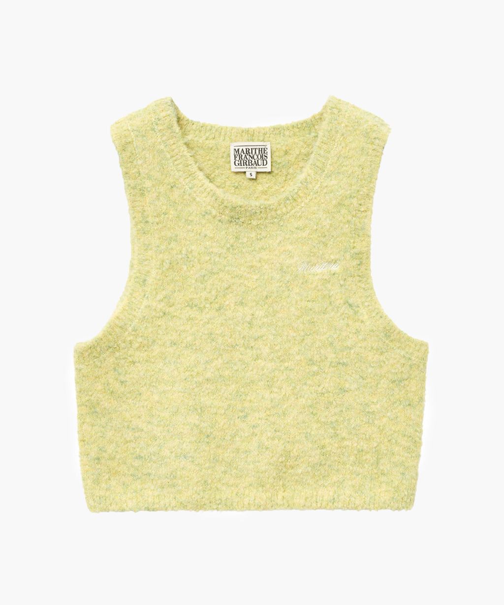 Marithe & Francois Girbaud - Layered Knit Vest (Melange Green) product image 7 | TRAB K-Fashion Australia