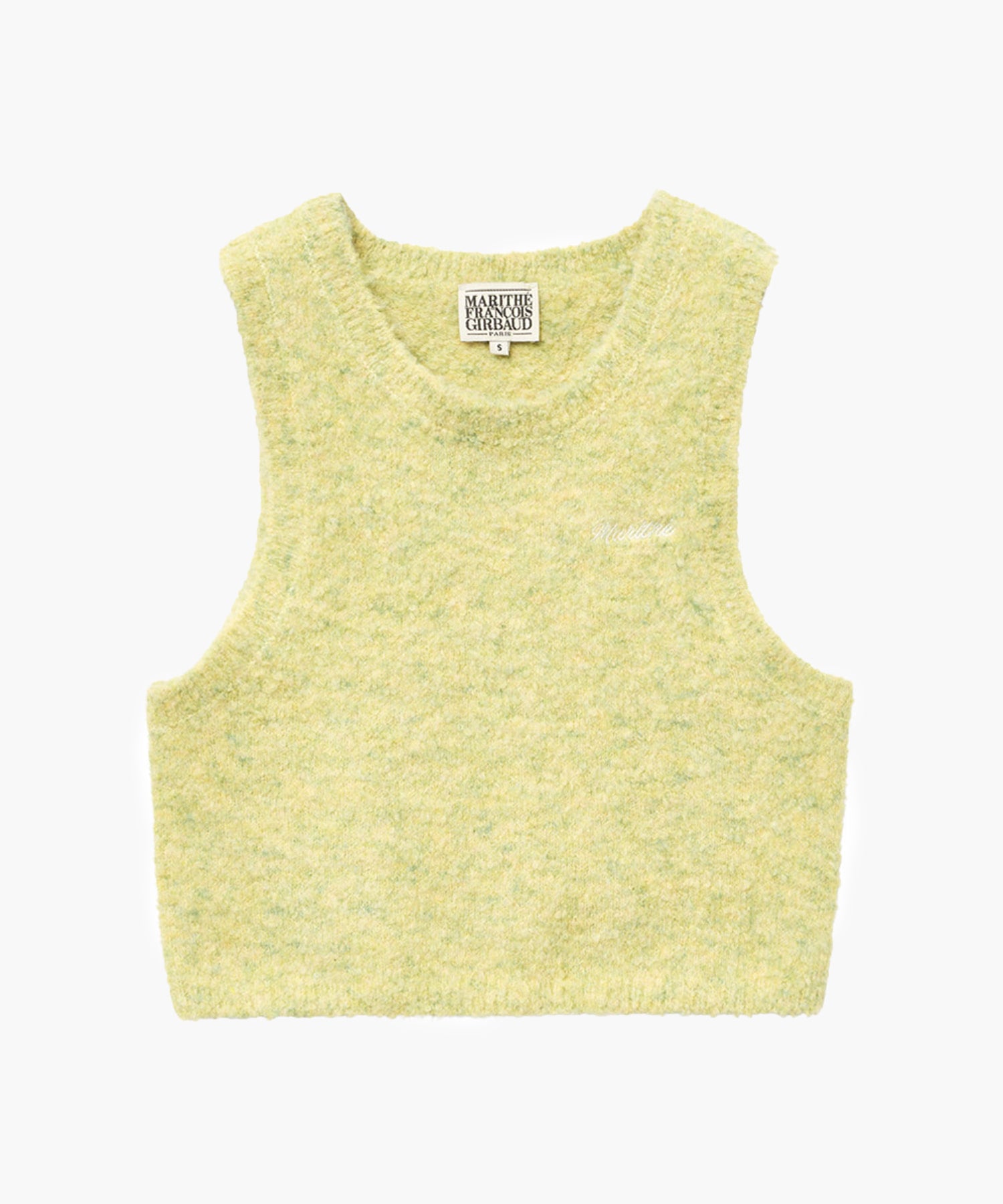 Marithe & Francois Girbaud - Layered Knit Vest (Melange Green) product image 7 | TRAB K-Fashion Australia