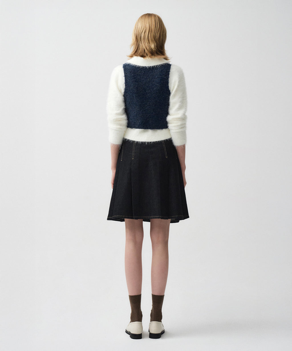 Marithe & Francois Girbaud - Layered Knit Vest (Navy) product image 5 | TRAB K-Fashion Australia
