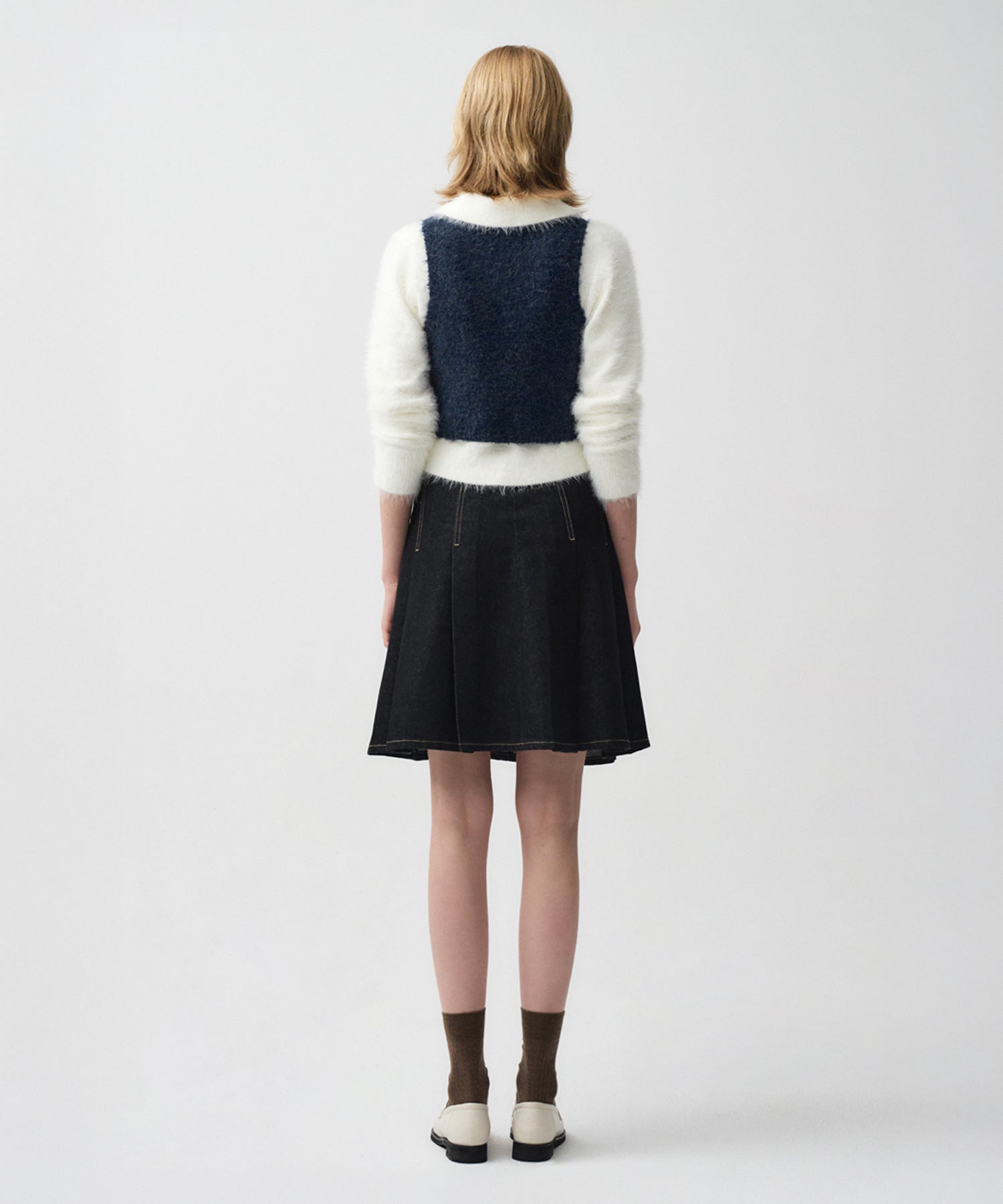 Marithe & Francois Girbaud - Layered Knit Vest (Navy) product image 5 | TRAB K-Fashion Australia