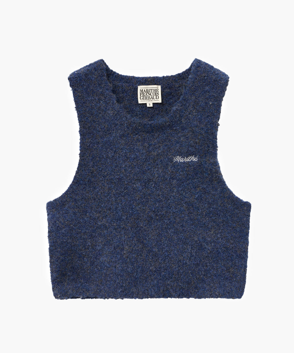 Marithe & Francois Girbaud - Layered Knit Vest (Navy) product image 6 | TRAB K-Fashion Australia