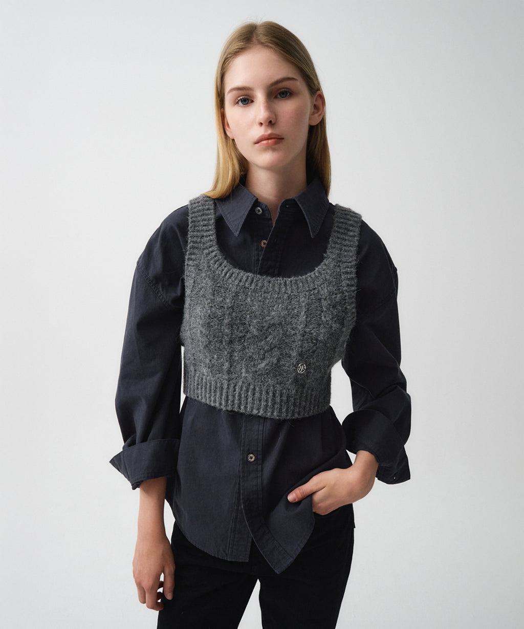 Marithe & Francois Girbaud - Logo Bustier (Charcoal) product image 2 | TRAB K-Fashion Australia