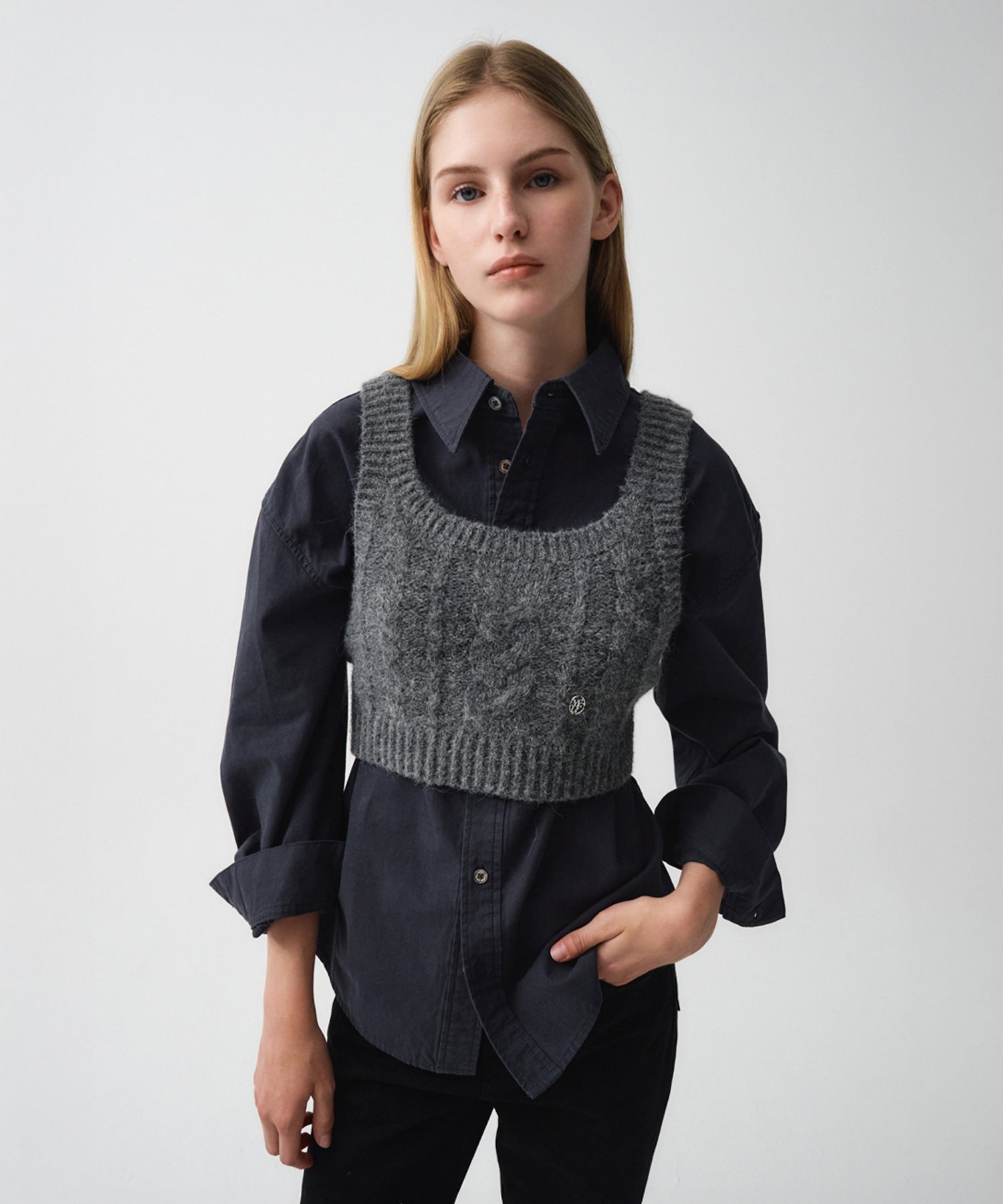 Marithe & Francois Girbaud - Logo Bustier (Charcoal) product image 2 | TRAB K-Fashion Australia