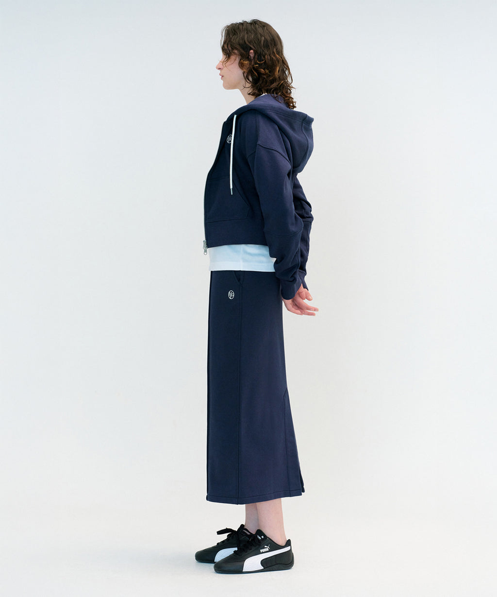 Marithe & Francois Girbaud - Circle Logo Sweat Skirt (Navy) product image 2 | TRAB K-Fashion Australia