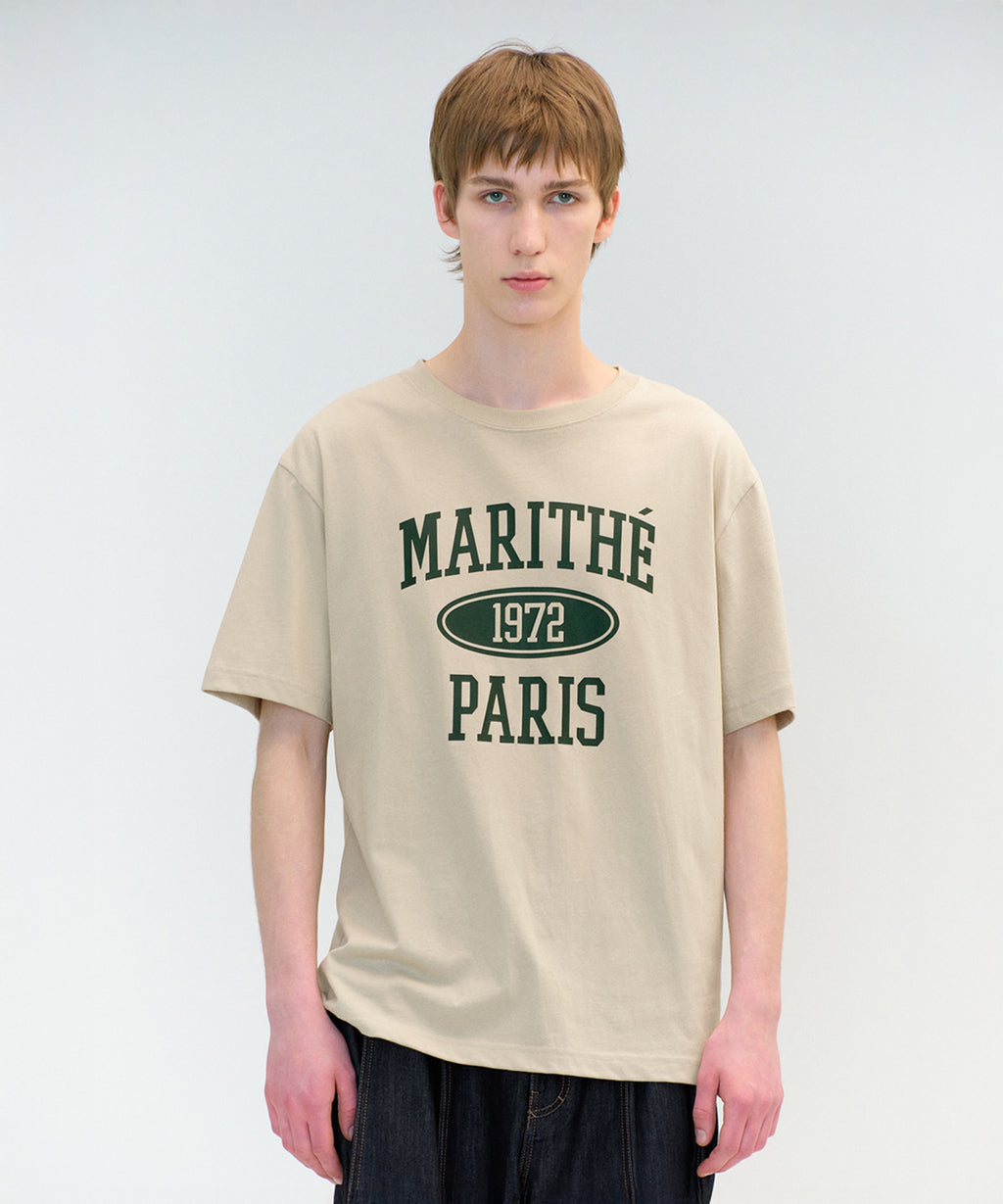 Marithe & Francois Girbaud - 1972 College Tee (Khaki Beige) product image 1 | TRAB K-Fashion Australia