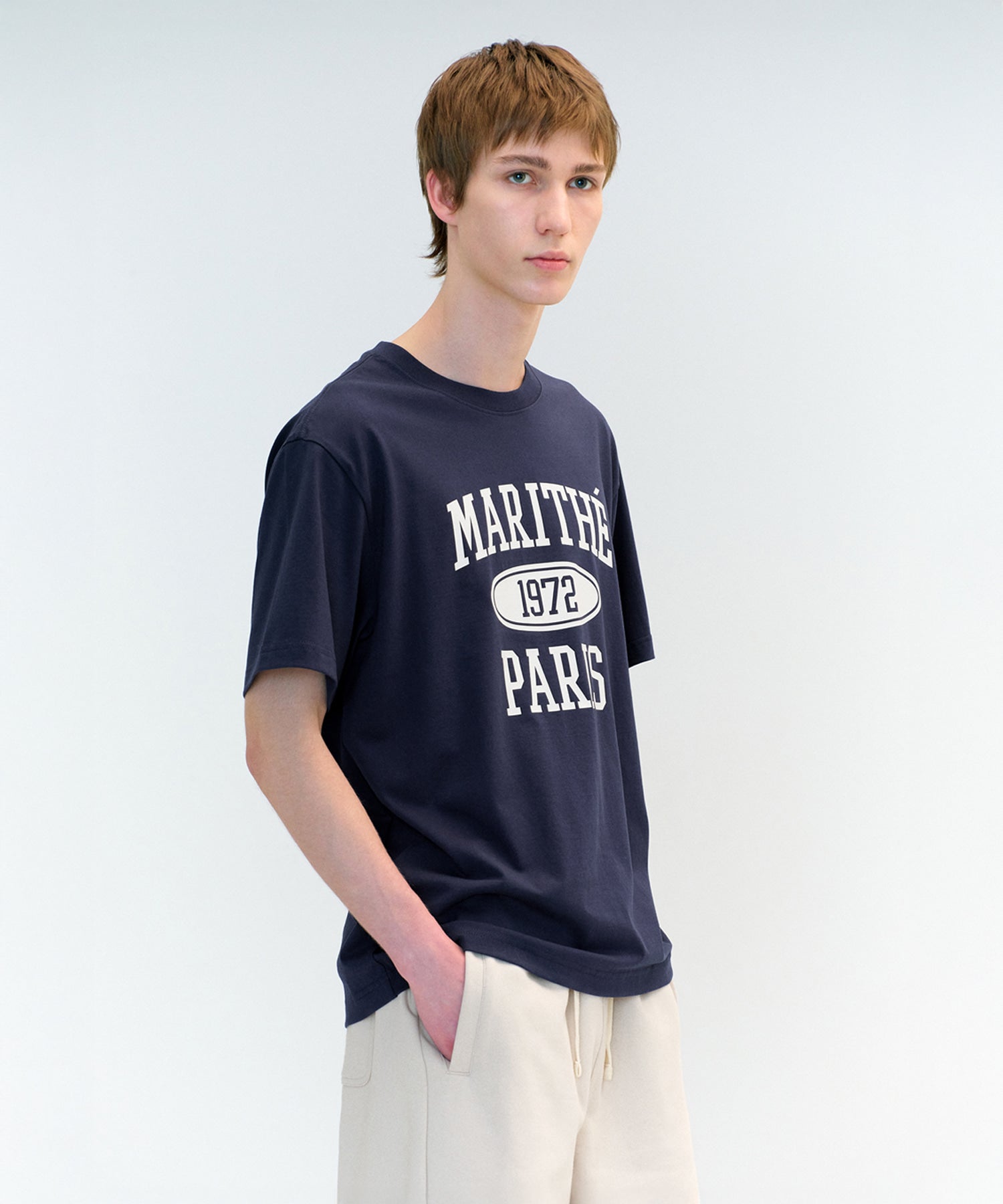 Marithe & Francois Girbaud - 1972 College Tee (Navy) product image 1 | TRAB K-Fashion Australia