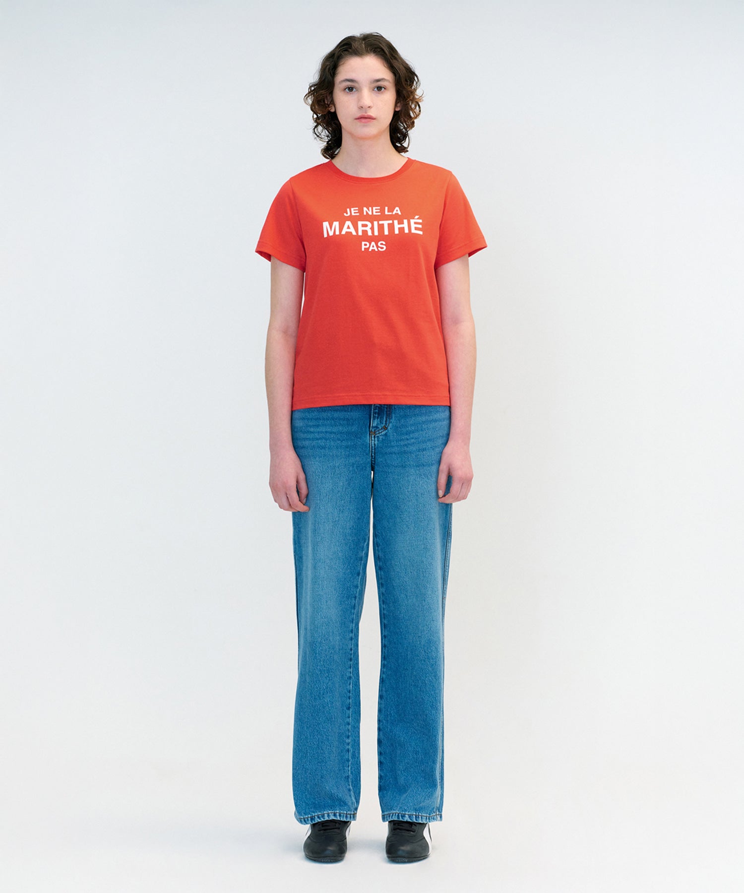 Marithe & Francois Girbaud - Je Ne La Logo Tee (Coral Pink) product image 2 | TRAB K-Fashion Australia