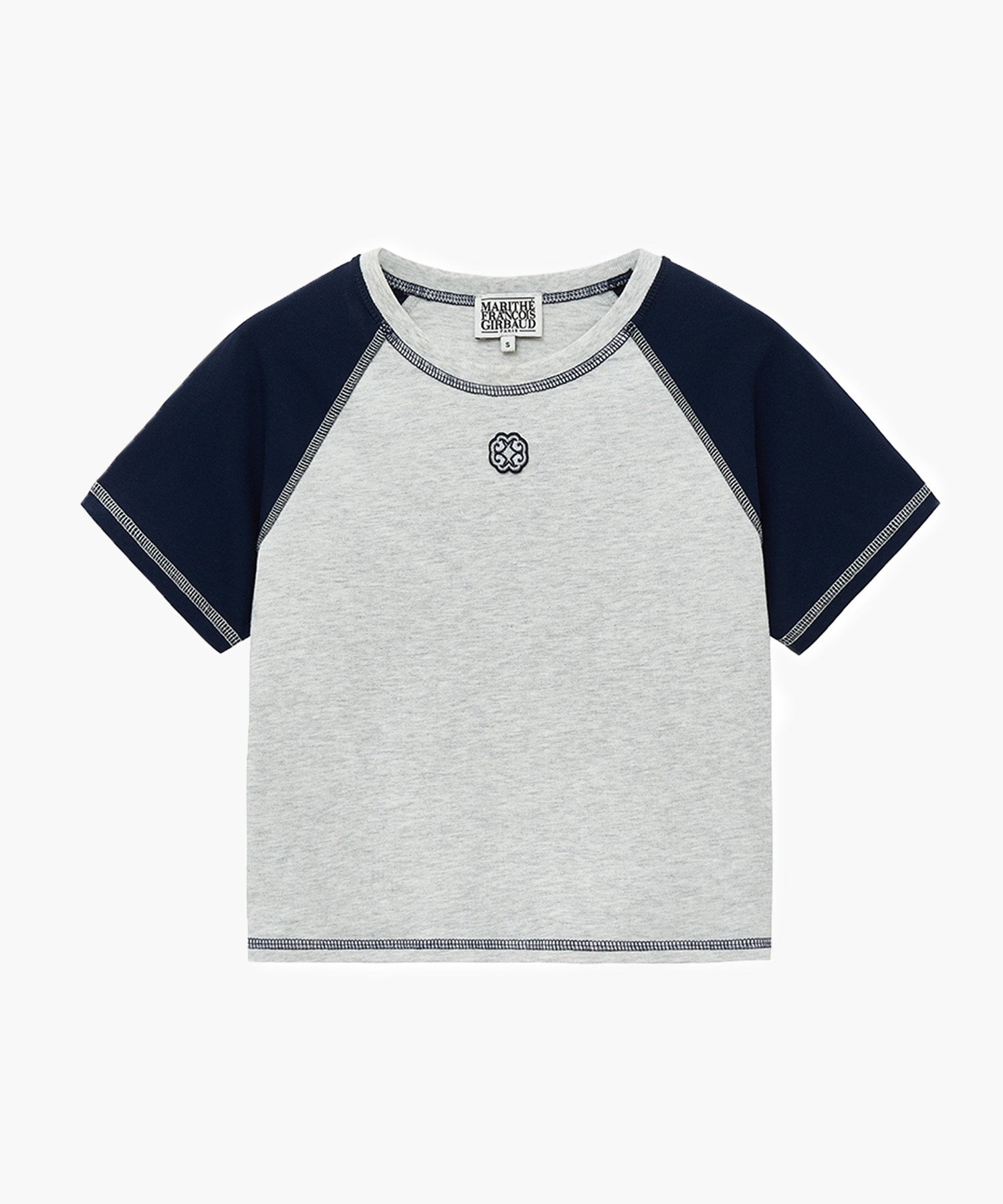 Marithe & Francois Girbaud - Raglan Stitch Crop Tee (Light Heather Gray) product image 5 | TRAB K-Fashion Australia