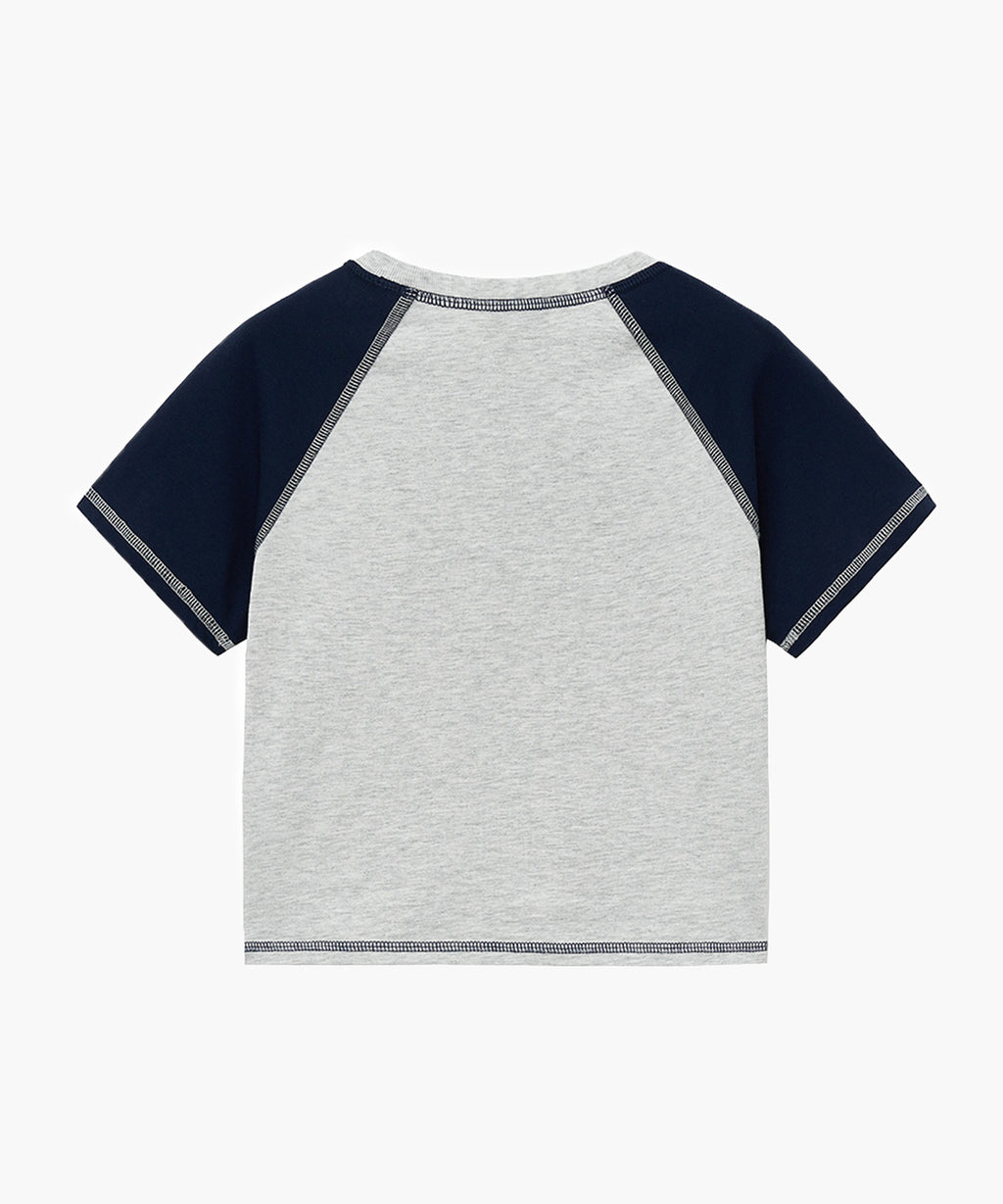 Marithe & Francois Girbaud - Raglan Stitch Crop Tee (Light Heather Gray) product image 6 | TRAB K-Fashion Australia