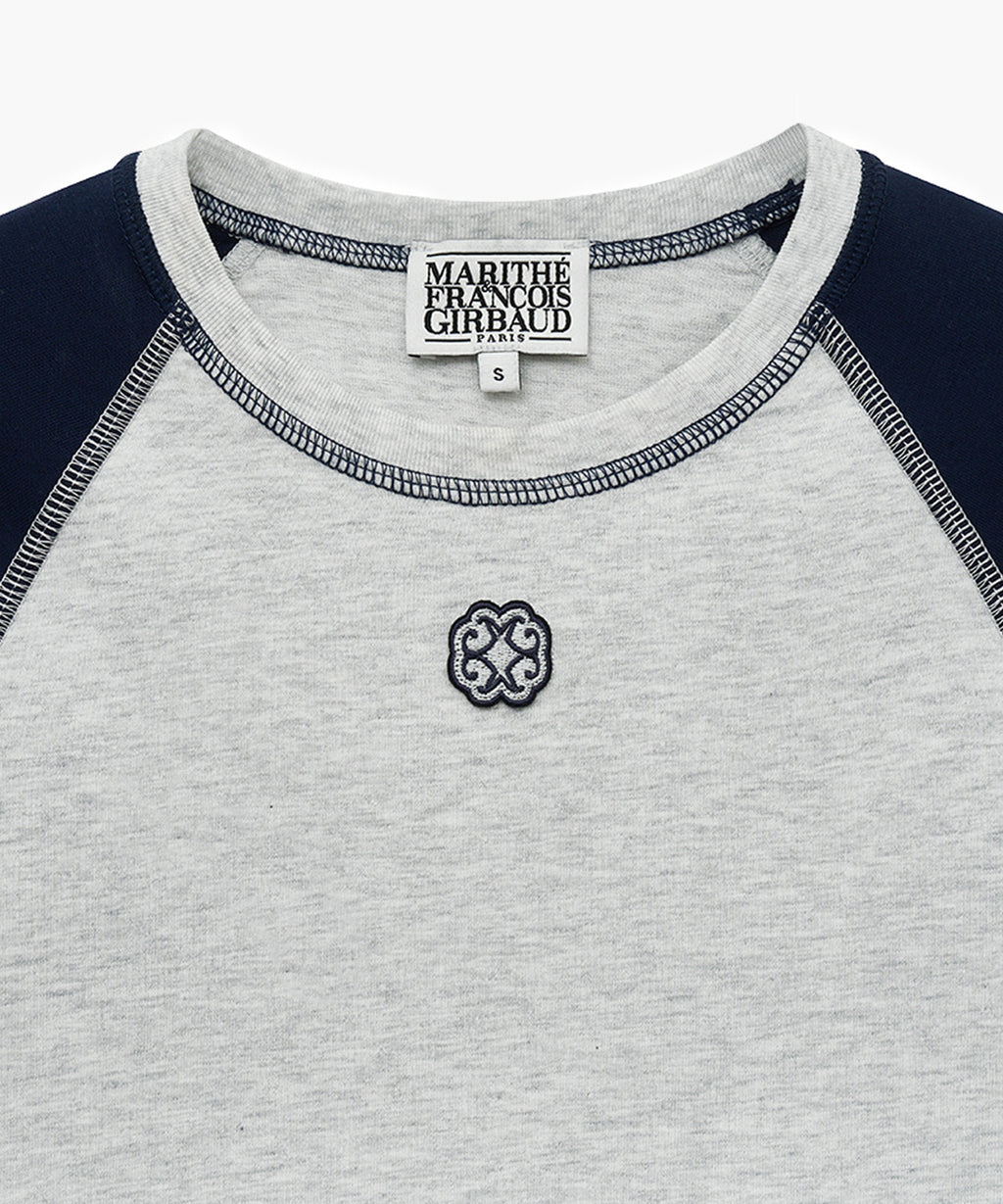 Marithe & Francois Girbaud - Raglan Stitch Crop Tee (Light Heather Gray) product image 7 | TRAB K-Fashion Australia