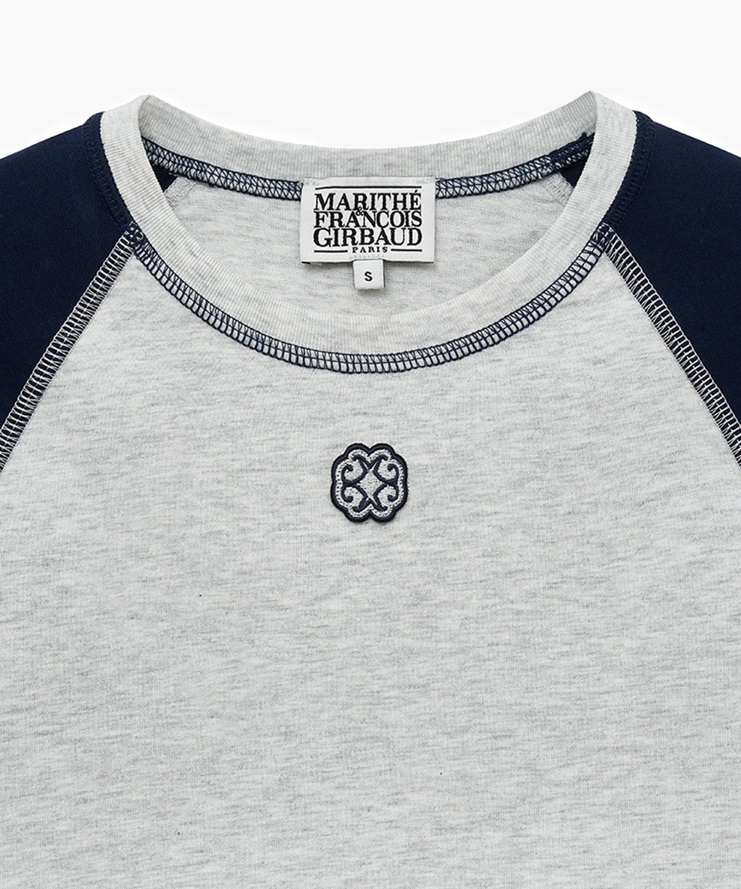 Marithe & Francois Girbaud - Raglan Stitch Crop Tee (Light Heather Gray) product image 7 | TRAB K-Fashion Australia