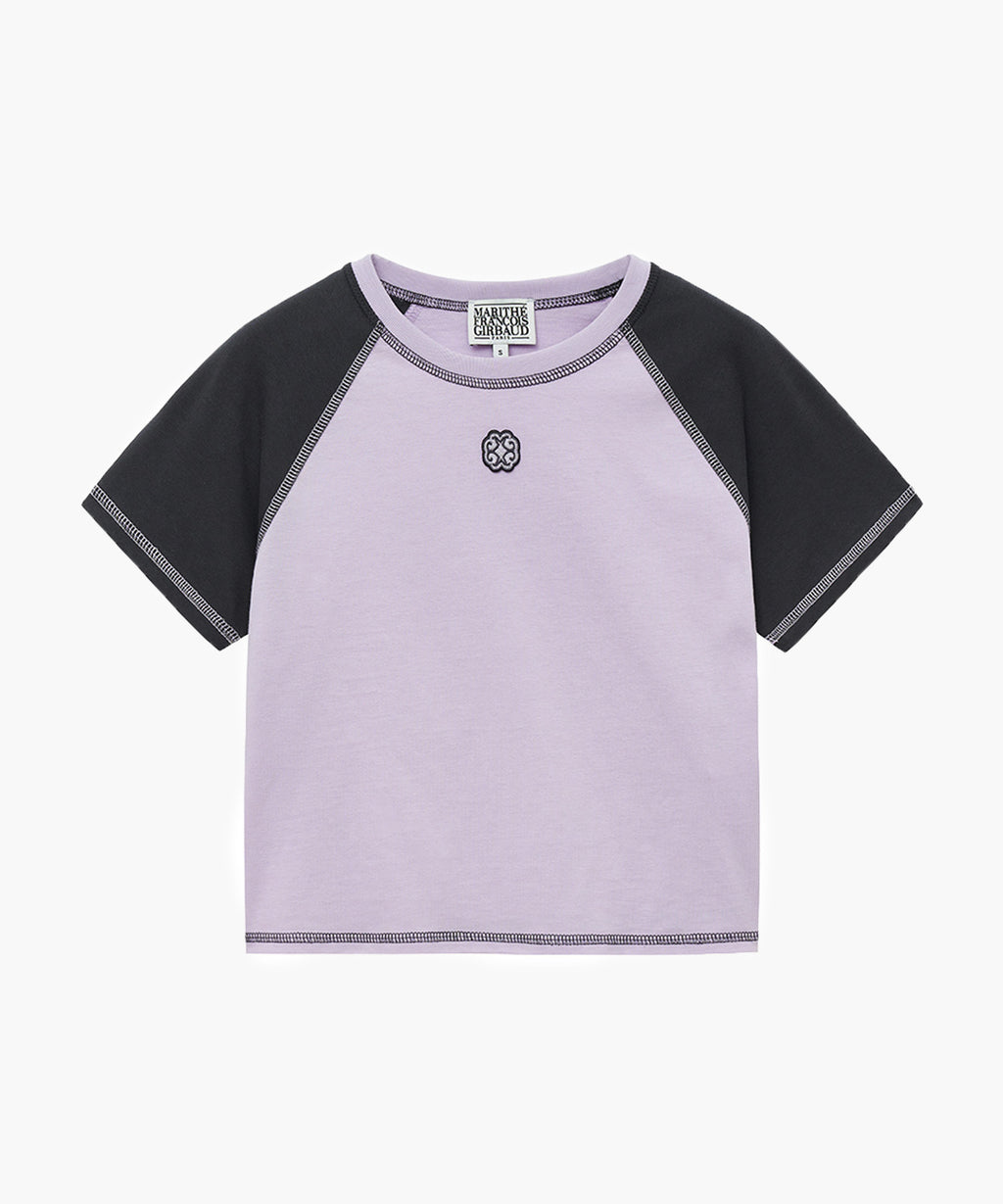 Marithe & Francois Girbaud - Raglan Stitch Crop Tee (Light Purple) product image 5 | TRAB K-Fashion Australia
