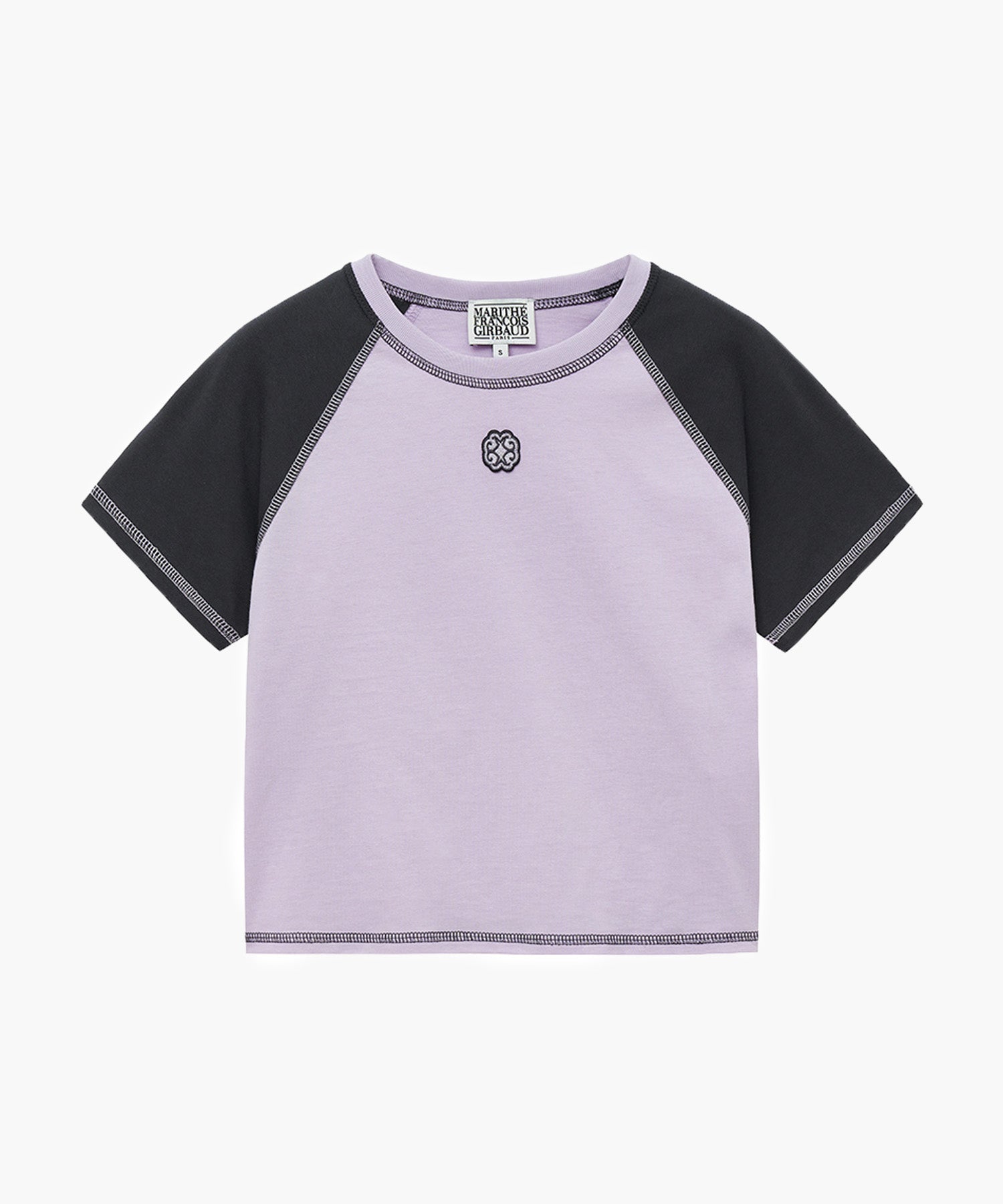 Marithe & Francois Girbaud - Raglan Stitch Crop Tee (Light Purple) product image 5 | TRAB K-Fashion Australia