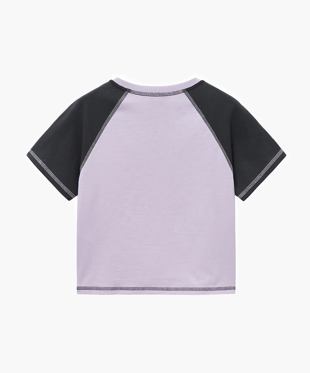 Marithe & Francois Girbaud - Raglan Stitch Crop Tee (Light Purple) product image 6 | TRAB K-Fashion Australia