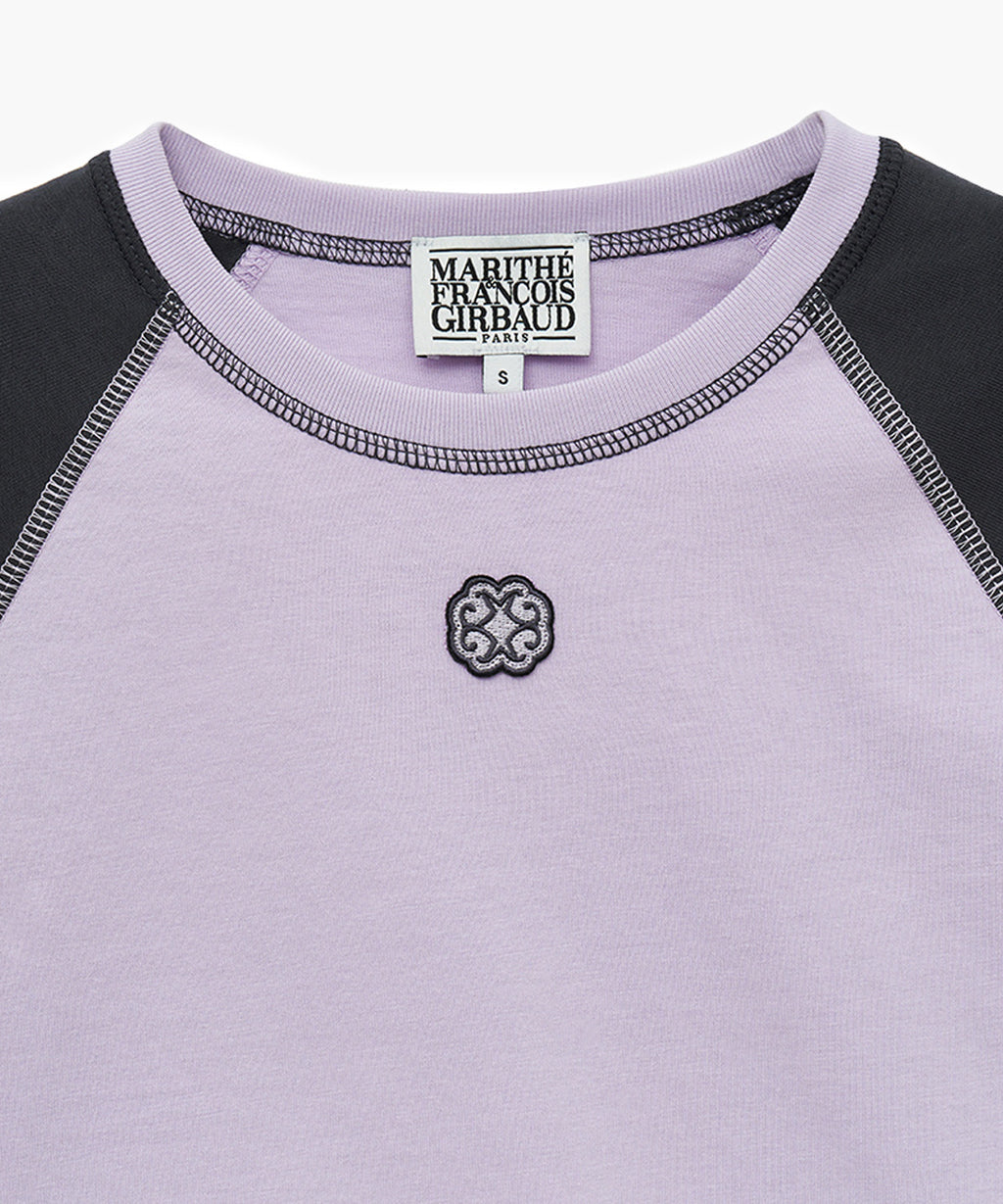 Marithe & Francois Girbaud - Raglan Stitch Crop Tee (Light Purple) product image 7 | TRAB K-Fashion Australia
