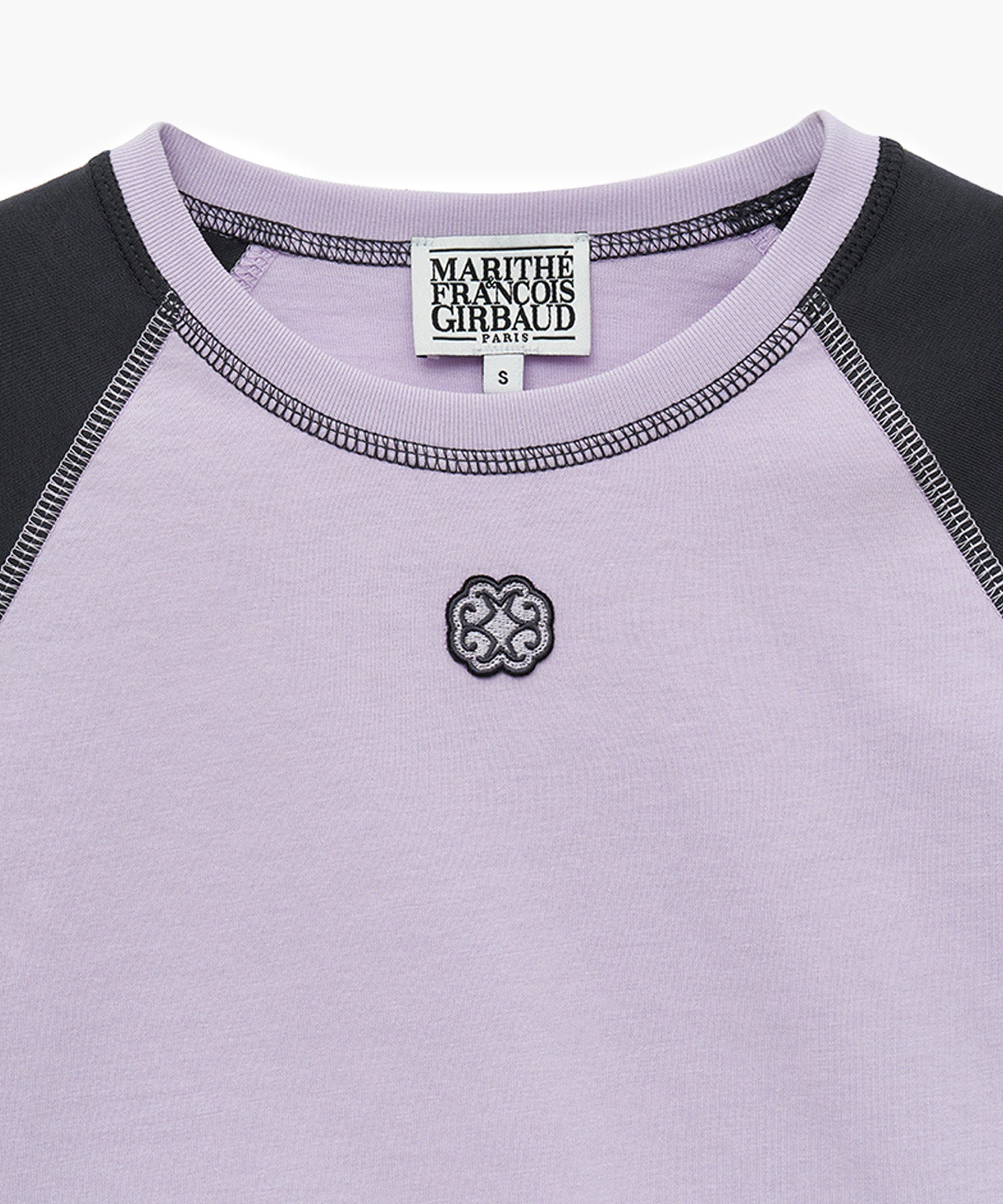 Marithe & Francois Girbaud - Raglan Stitch Crop Tee (Light Purple) product image 7 | TRAB K-Fashion Australia