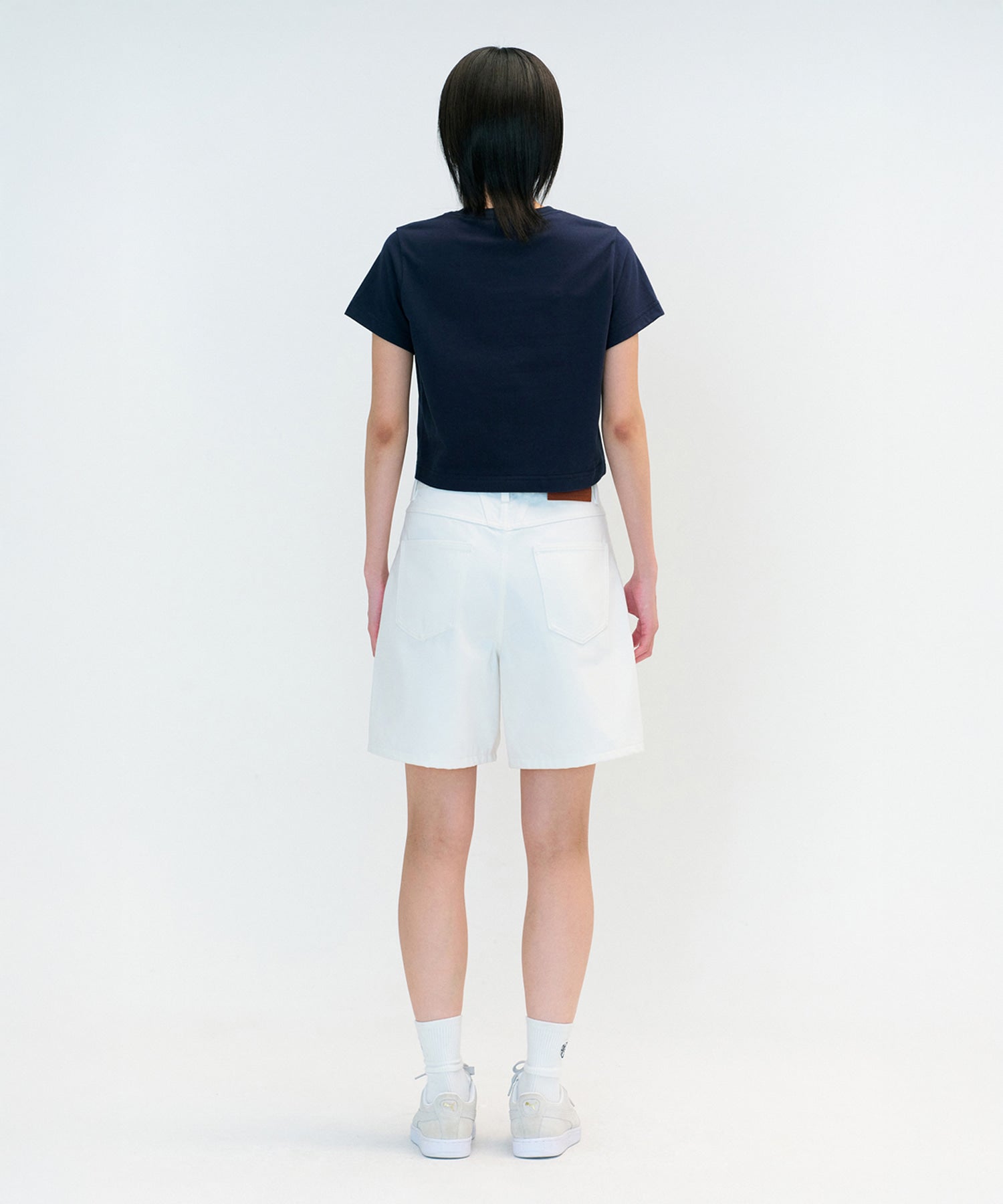 Marithe & Francois Girbaud - Doodle Bear Crop Tee (Navy) product image 4 | TRAB K-Fashion Australia