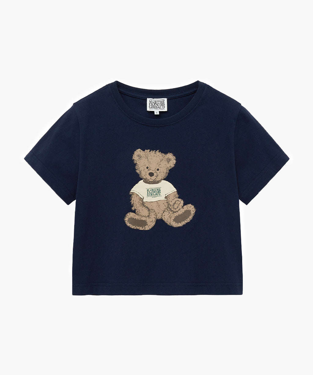 Marithe & Francois Girbaud - Doodle Bear Crop Tee (Navy) product image 5 | TRAB K-Fashion Australia