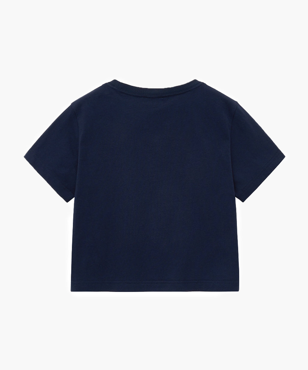 Marithe & Francois Girbaud - Doodle Bear Crop Tee (Navy) product image 6 | TRAB K-Fashion Australia