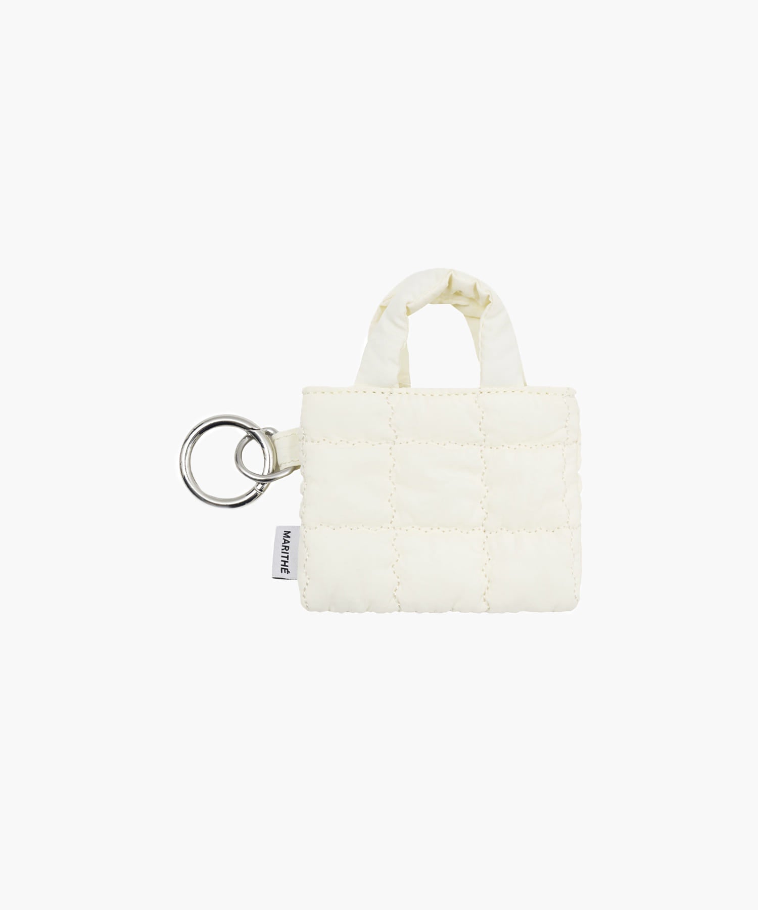 Marithe & Francois Girbaud - Classic Logo Mini Padding Bag Keyring (Ivory) product image 2 | TRAB K-Fashion Australia