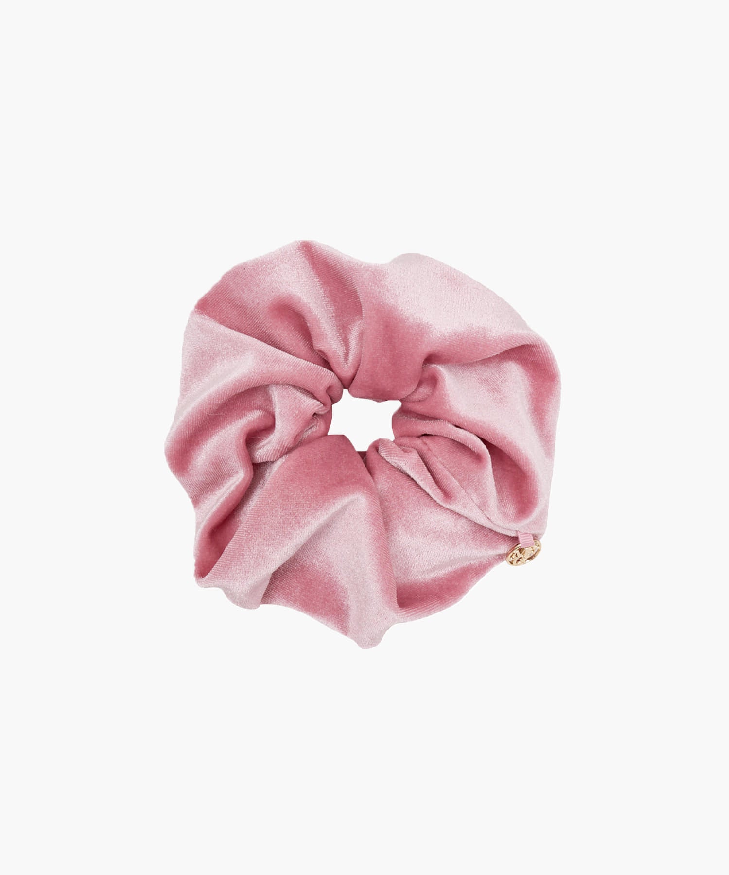 Marithe & Francois Girbaud - Circle Logo Velvet Scrunchie (Pink) product image 1 | TRAB K-Fashion Australia