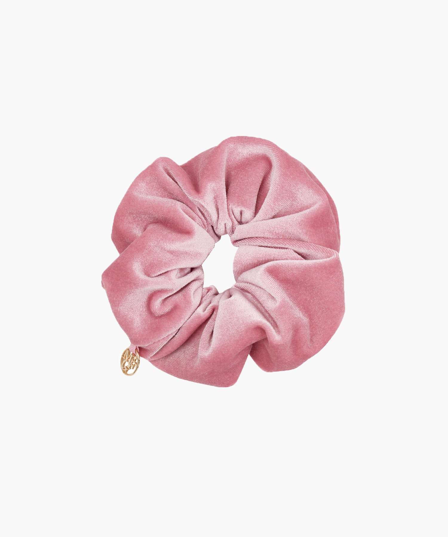 Marithe & Francois Girbaud - Circle Logo Velvet Scrunchie (Pink) product image 2 | TRAB K-Fashion Australia