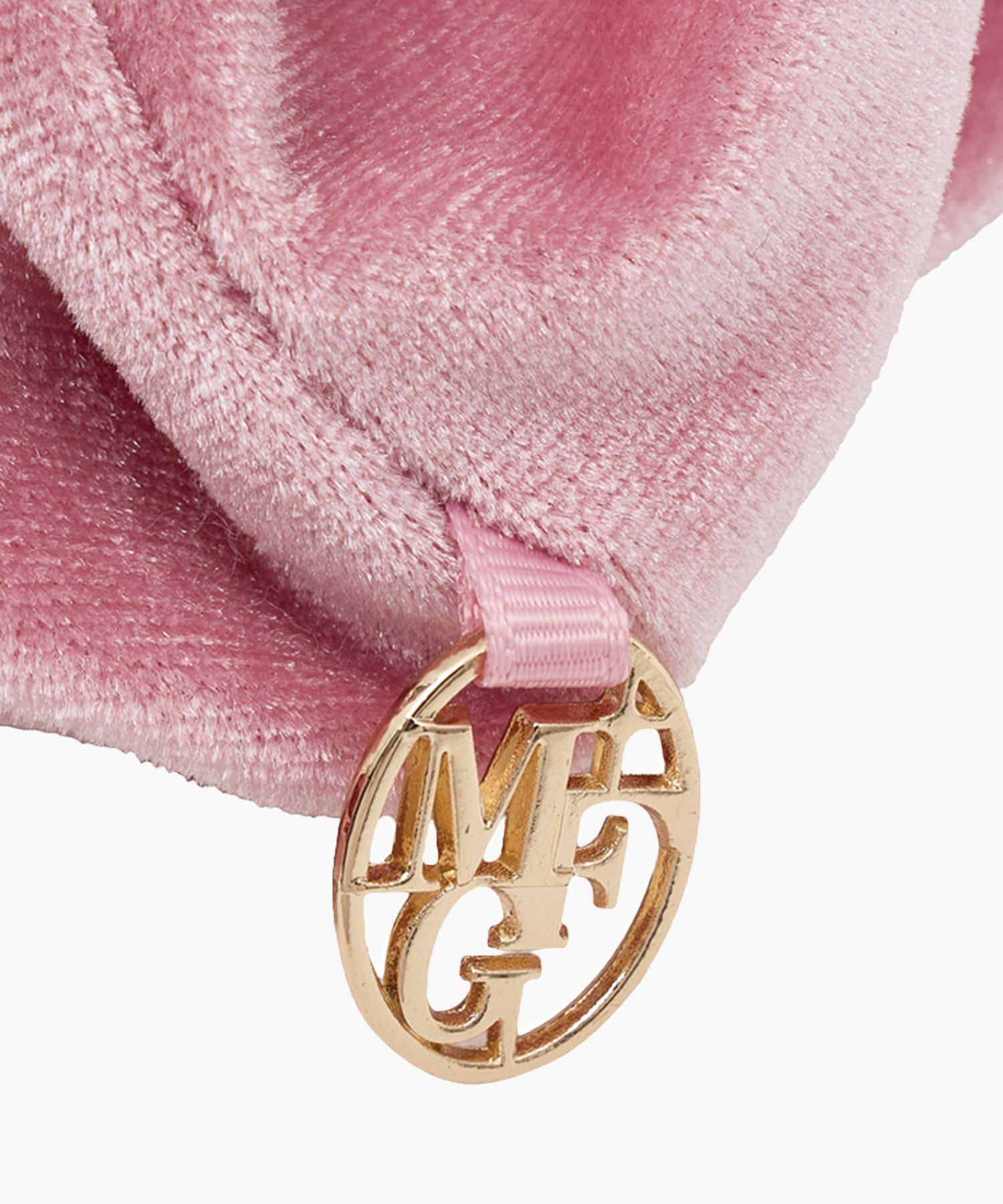 Marithe & Francois Girbaud - Circle Logo Velvet Scrunchie (Pink) product image 3 | TRAB K-Fashion Australia