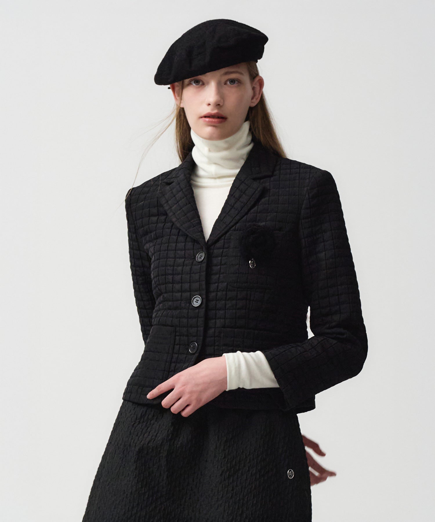 Marithe & Francois Girbaud - Circle Logo Flower Brooch (Black) product image 5 | TRAB K-Fashion Australia