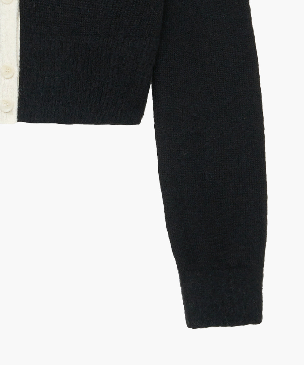 Marithe & Francois Girbaud - Circle Logo Mohair Crop Cardigan (Black) product image 8 | TRAB K-Fashion Australia