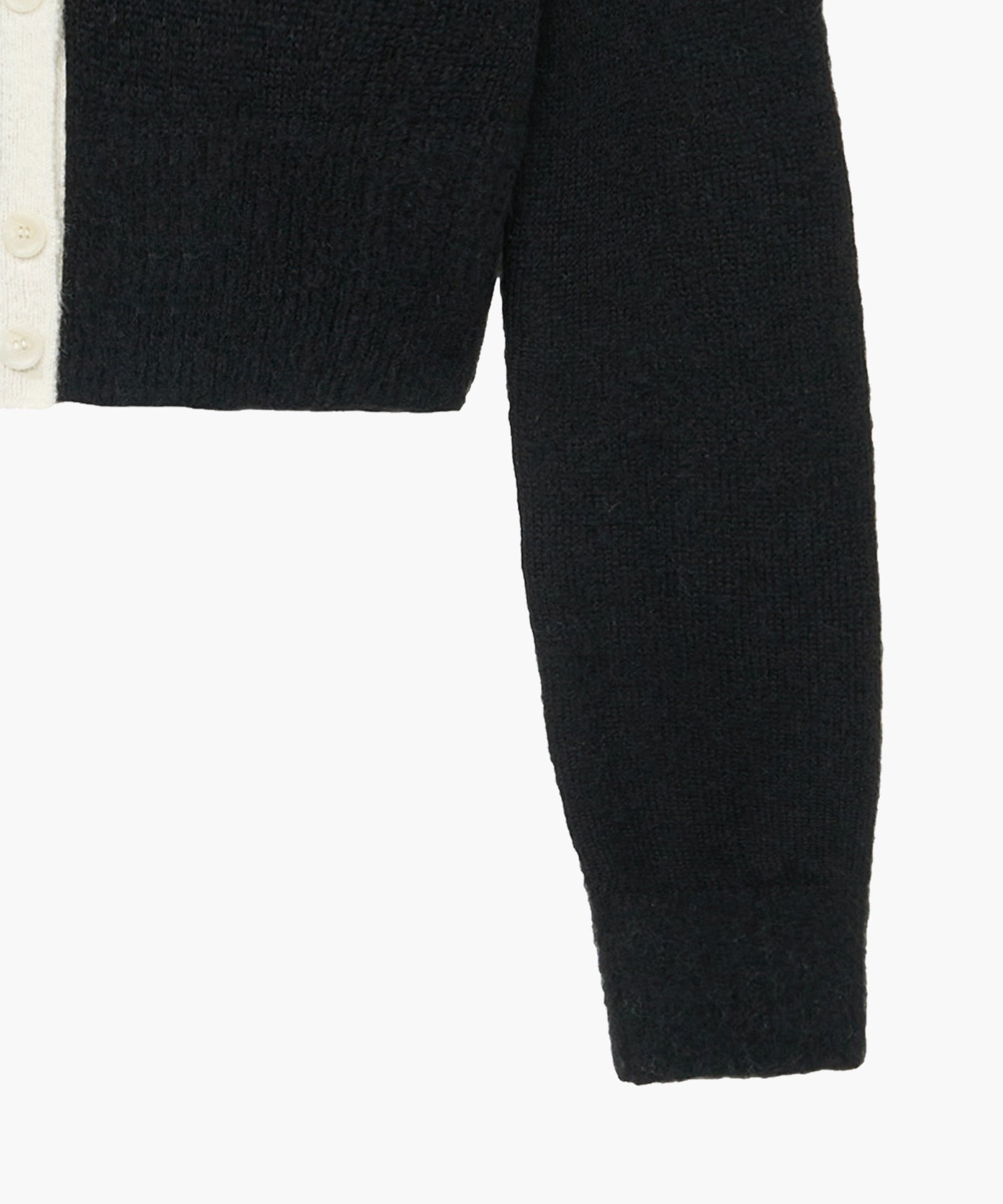 Marithe & Francois Girbaud - Circle Logo Mohair Crop Cardigan (Black) product image 8 | TRAB K-Fashion Australia